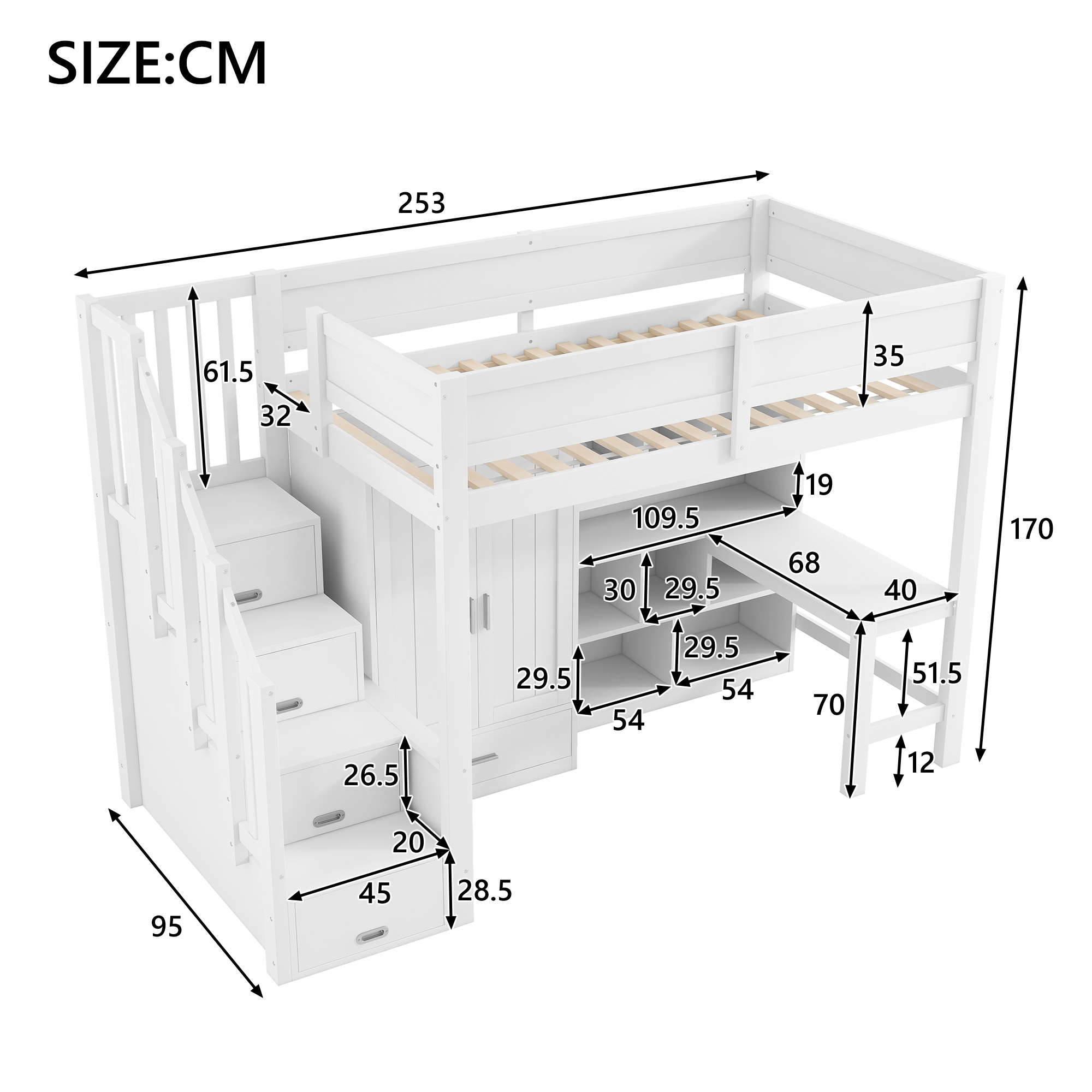 Lit mezzanine - vue finale