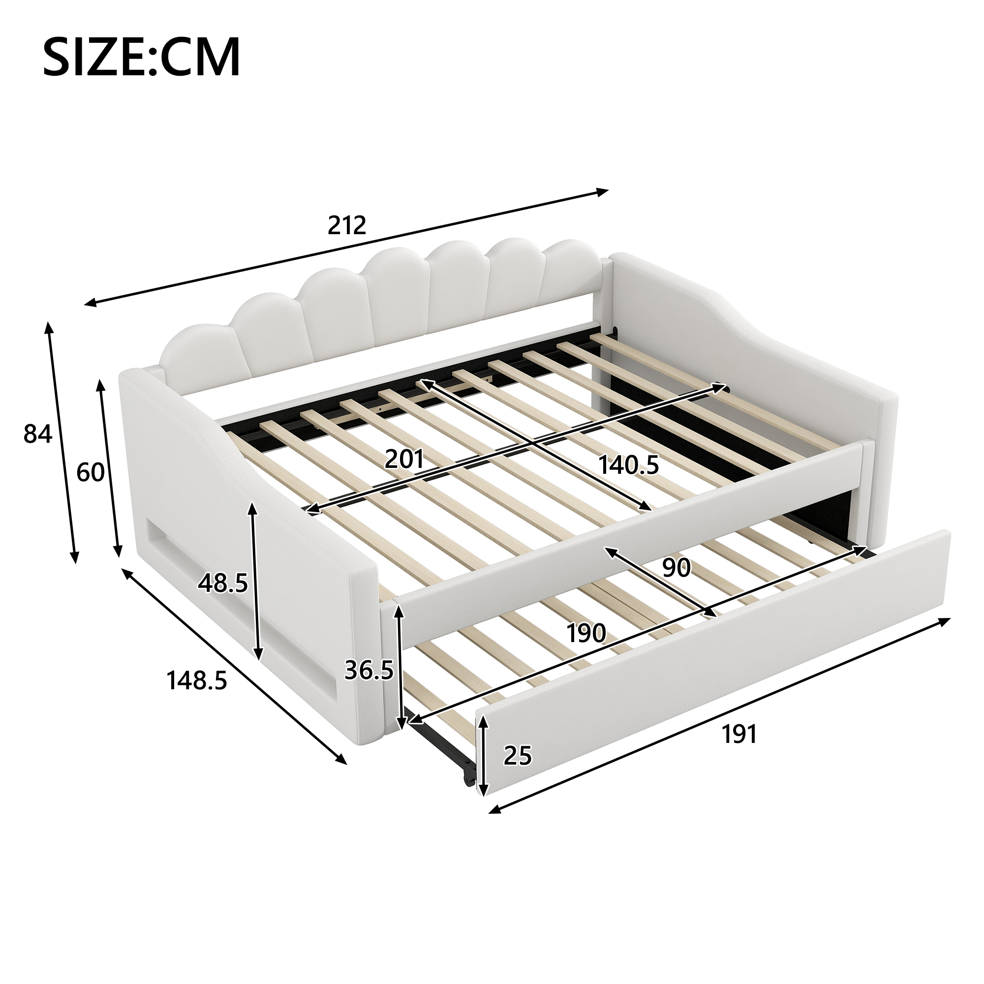 Dimensions du lit banquette