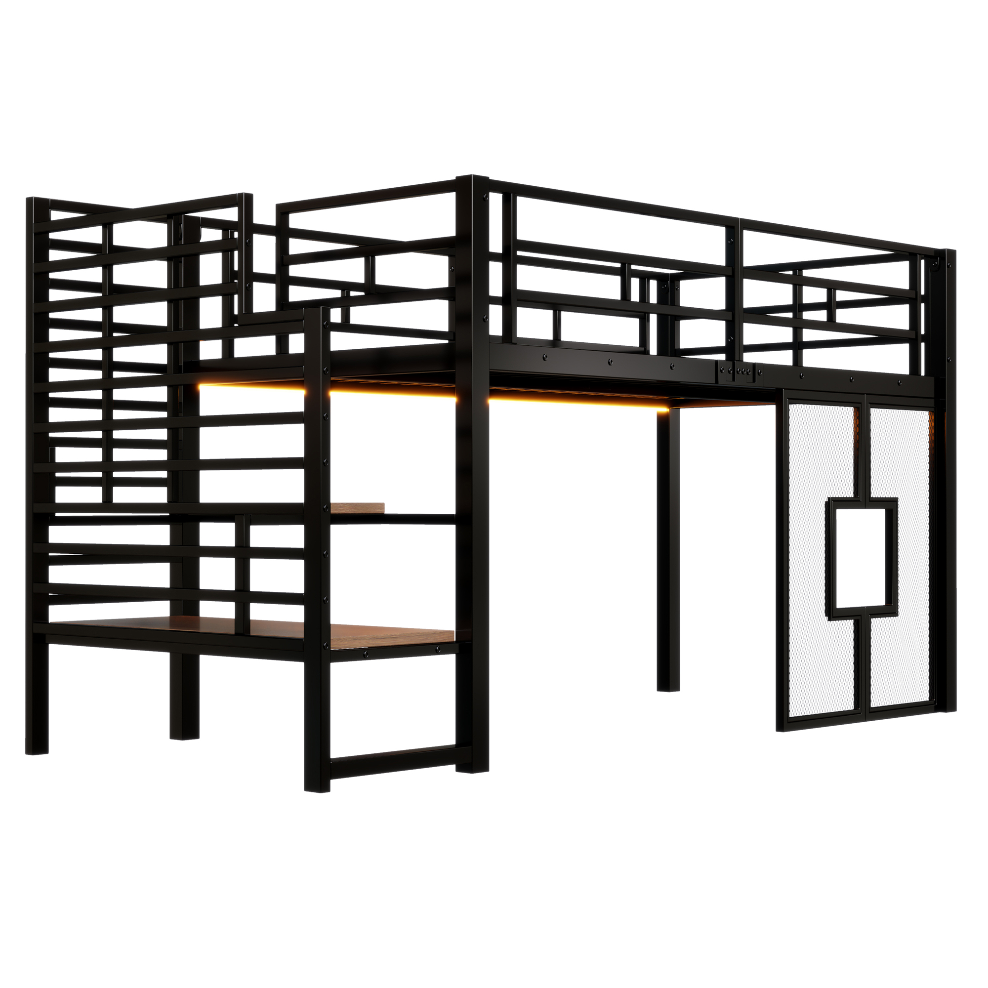 Structure noire avec garde-corps
