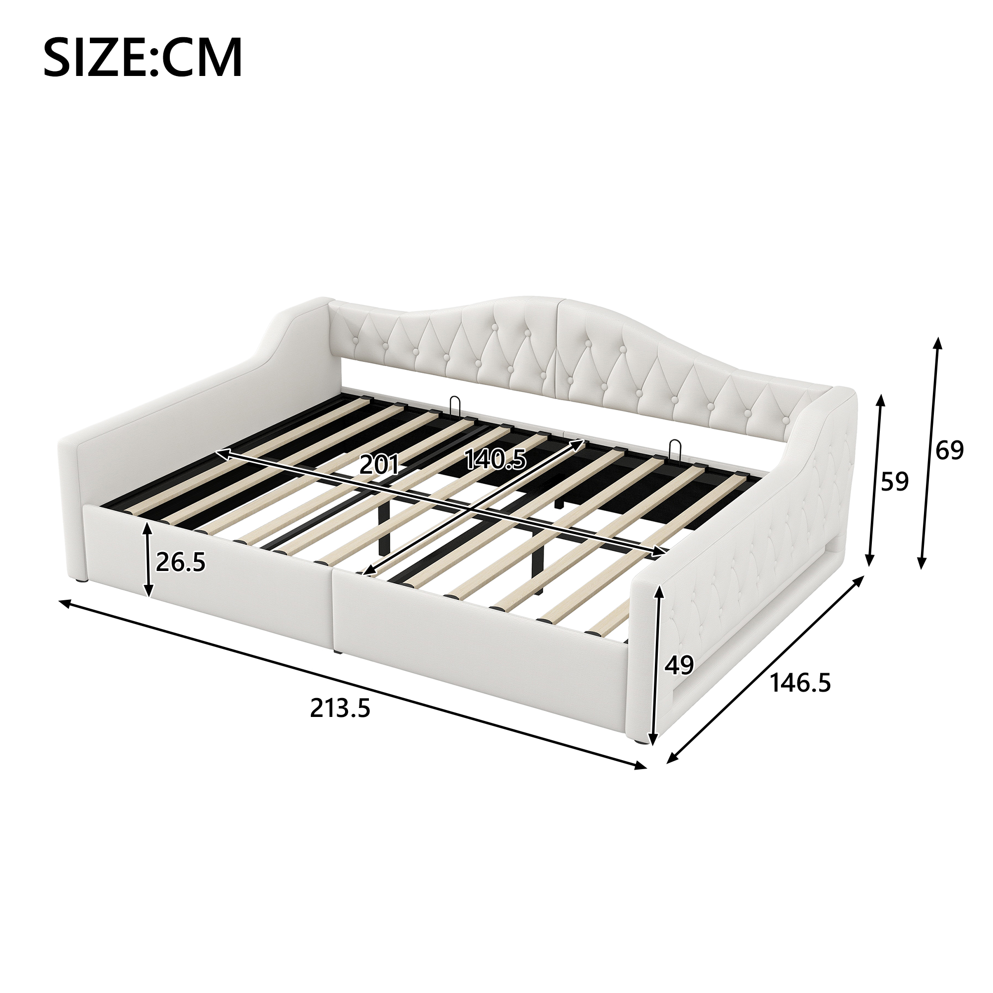 Dimensions du lit banquette