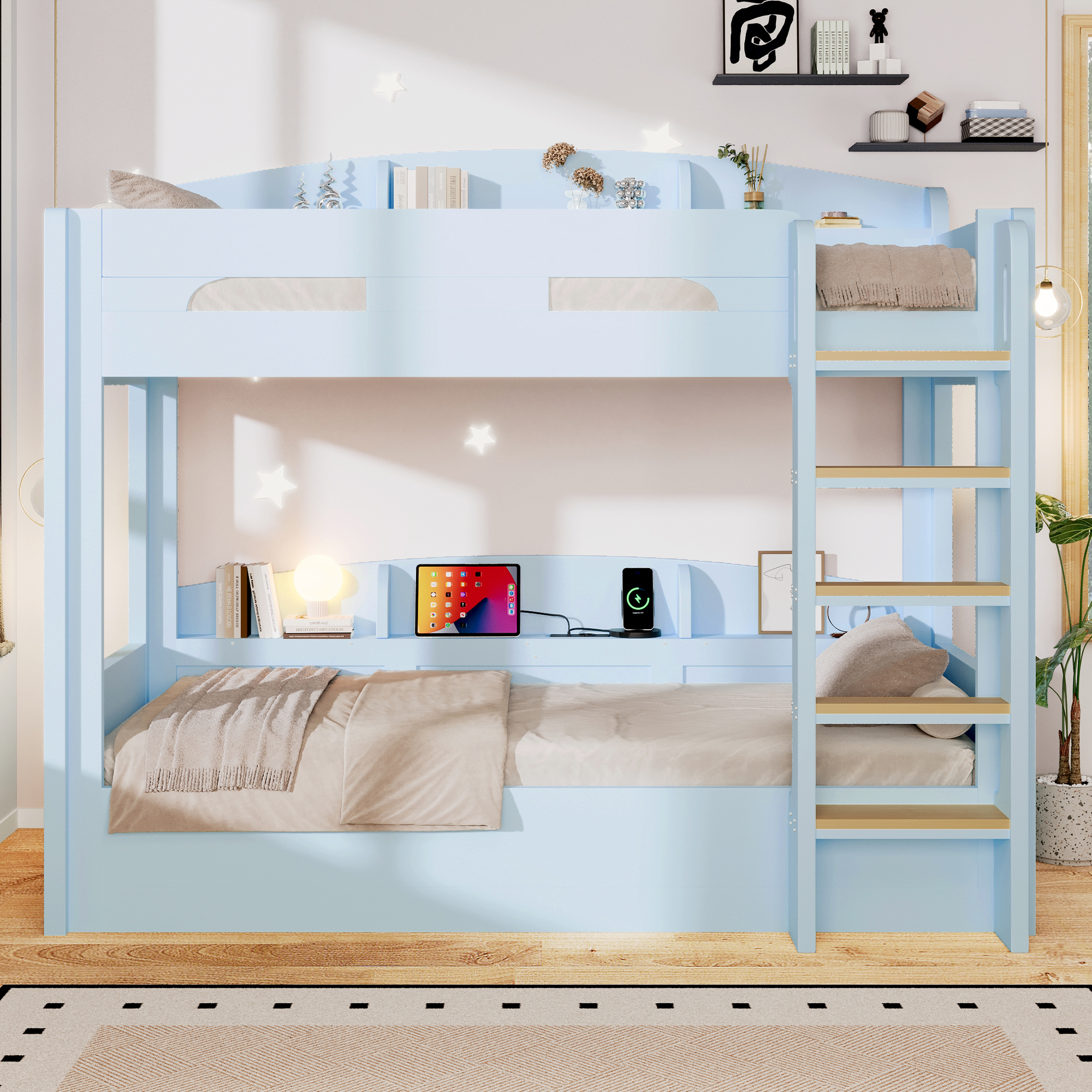 Lit mezzanine - rangements et prise
