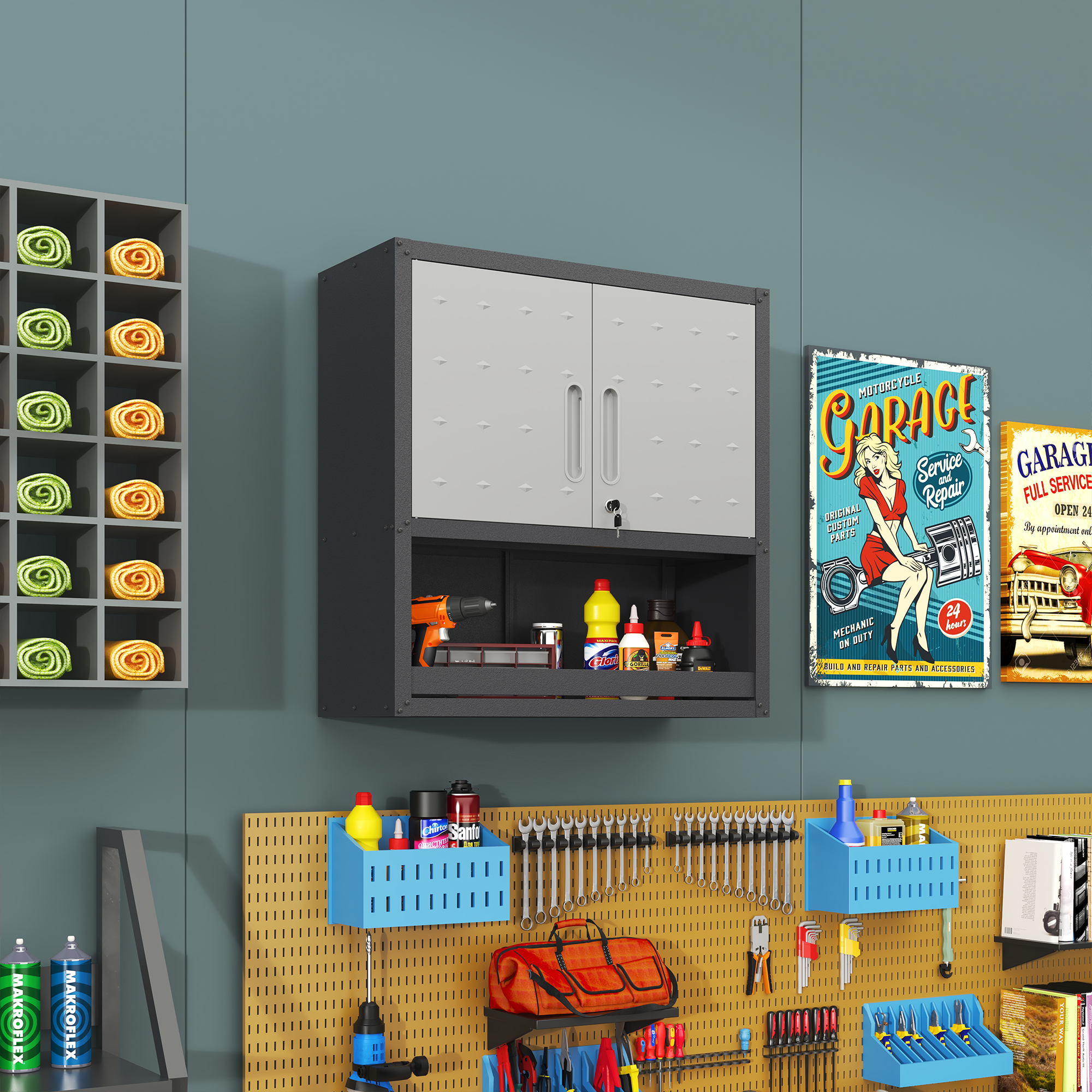 Détail du armoire à outils