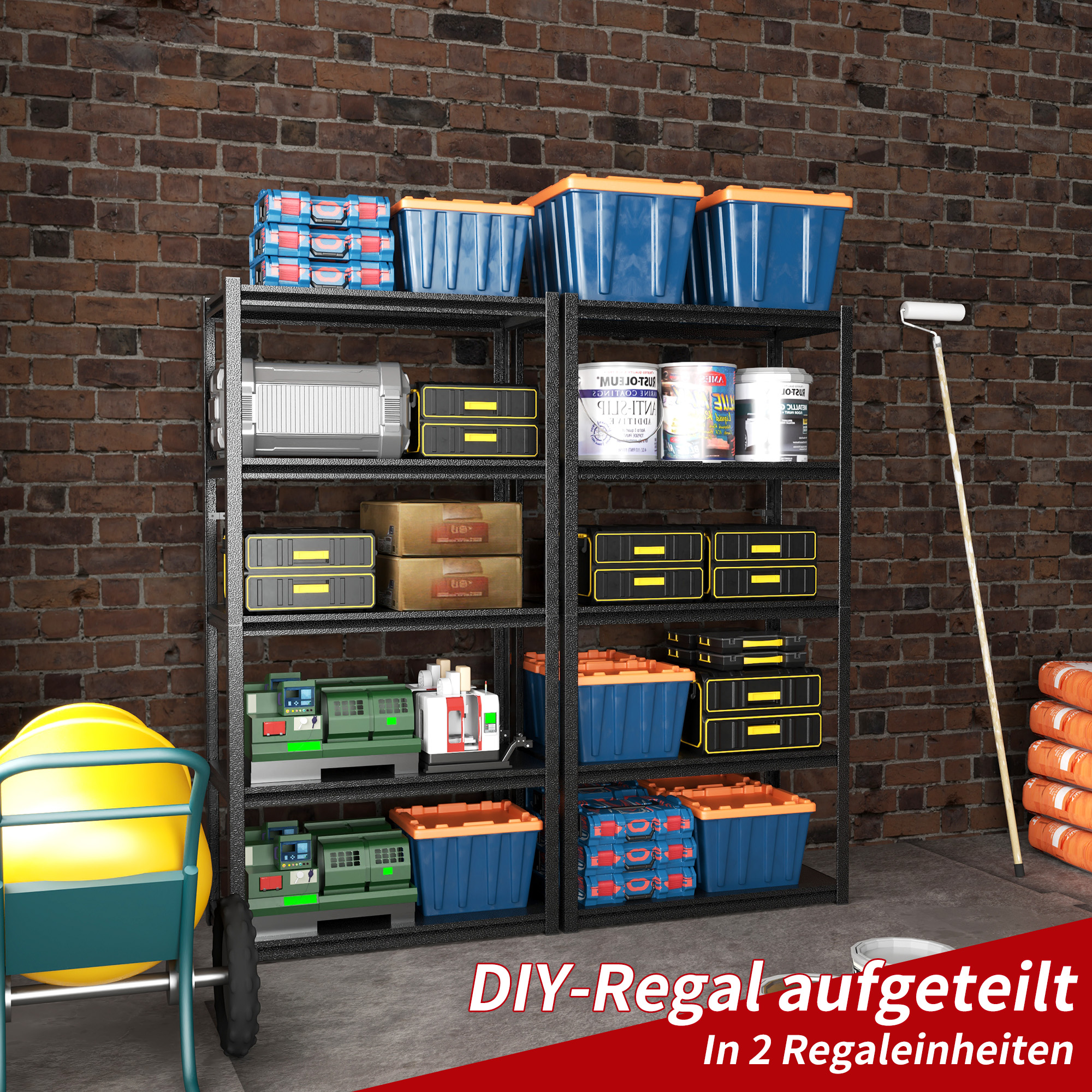Présentation du rayonnage de rangement