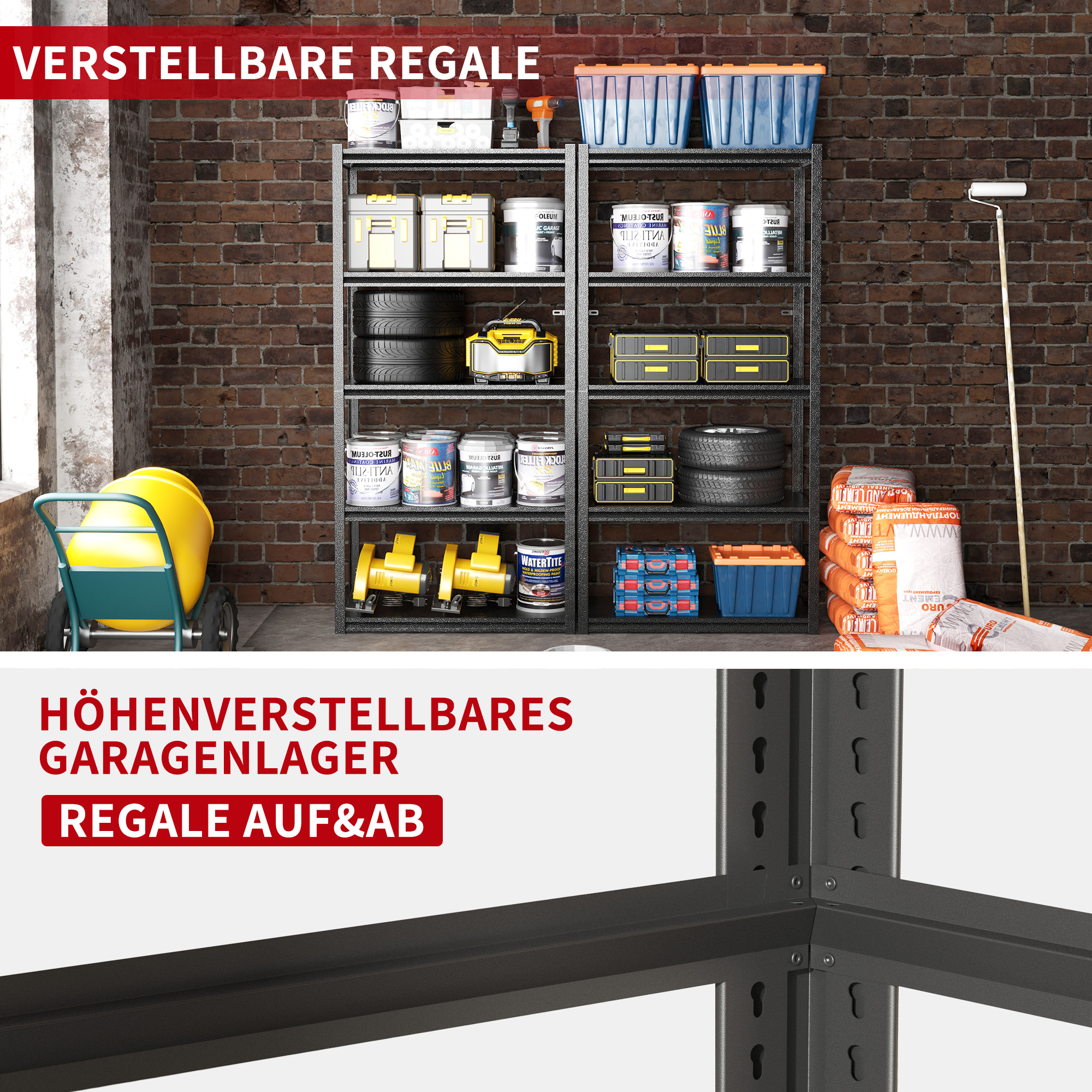 Présentation du rayonnage de rangement