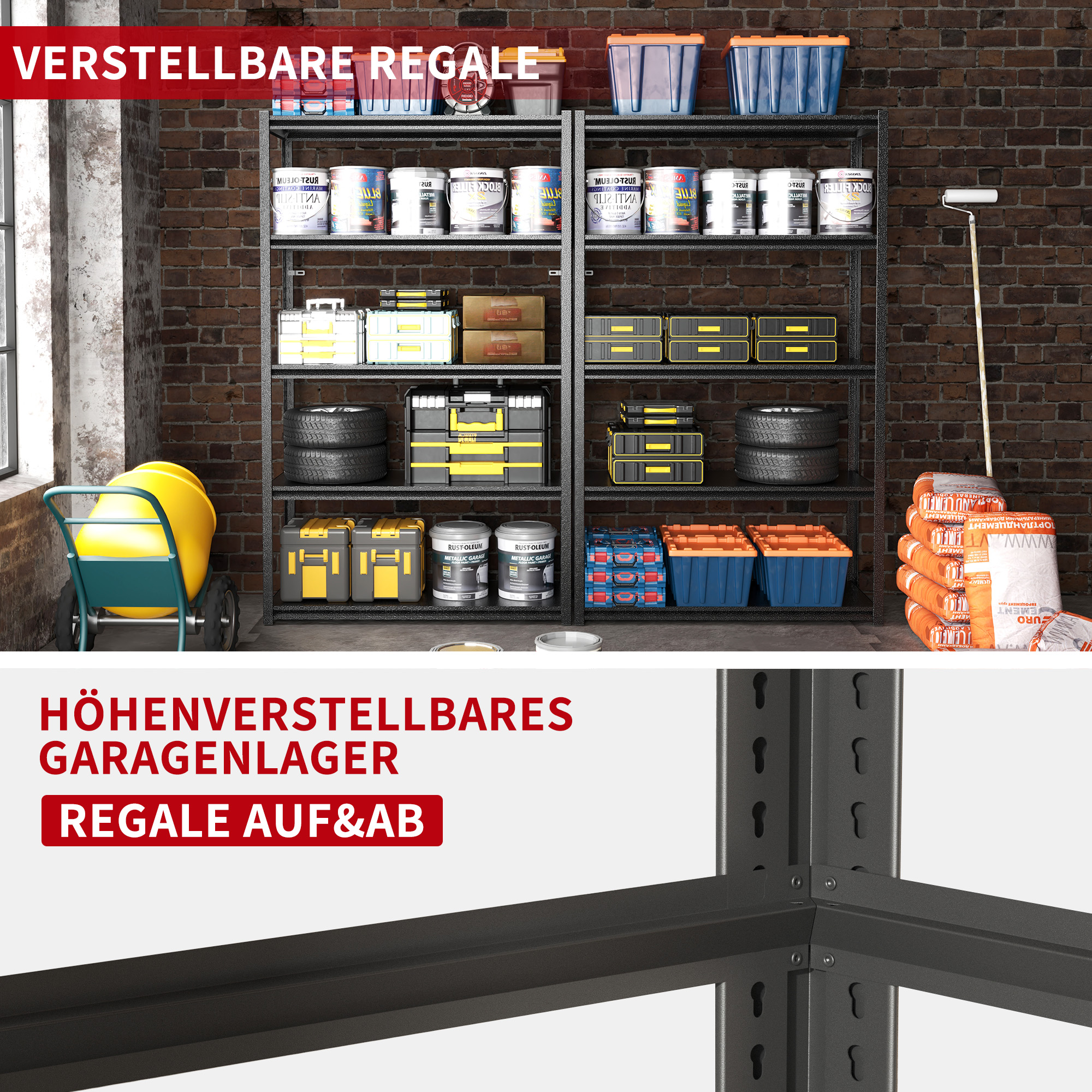 Présentation du rayonnage de rangement