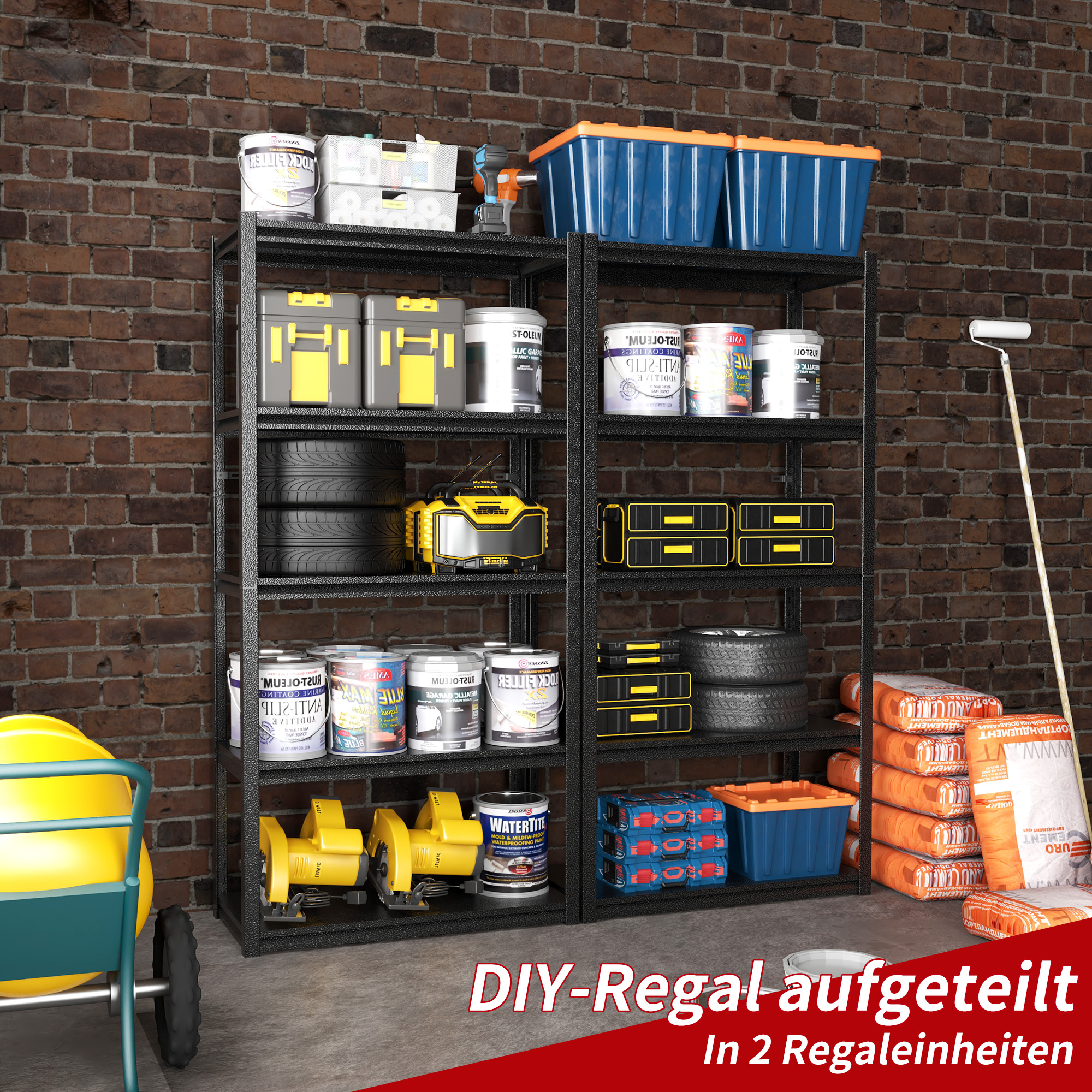 Présentation du rayonnage de rangement
