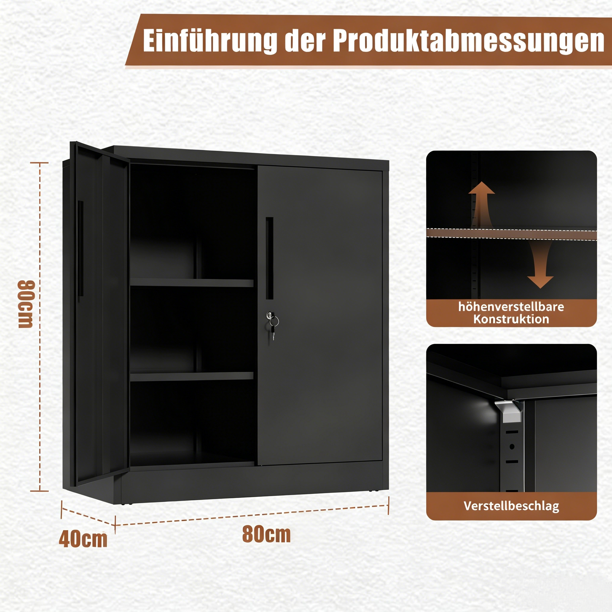 Dimensions du caisson de bureau