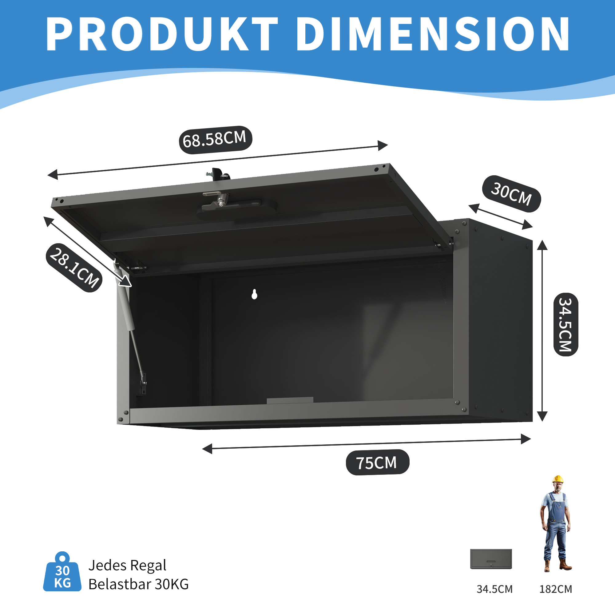 Dimensions du armoire à outils