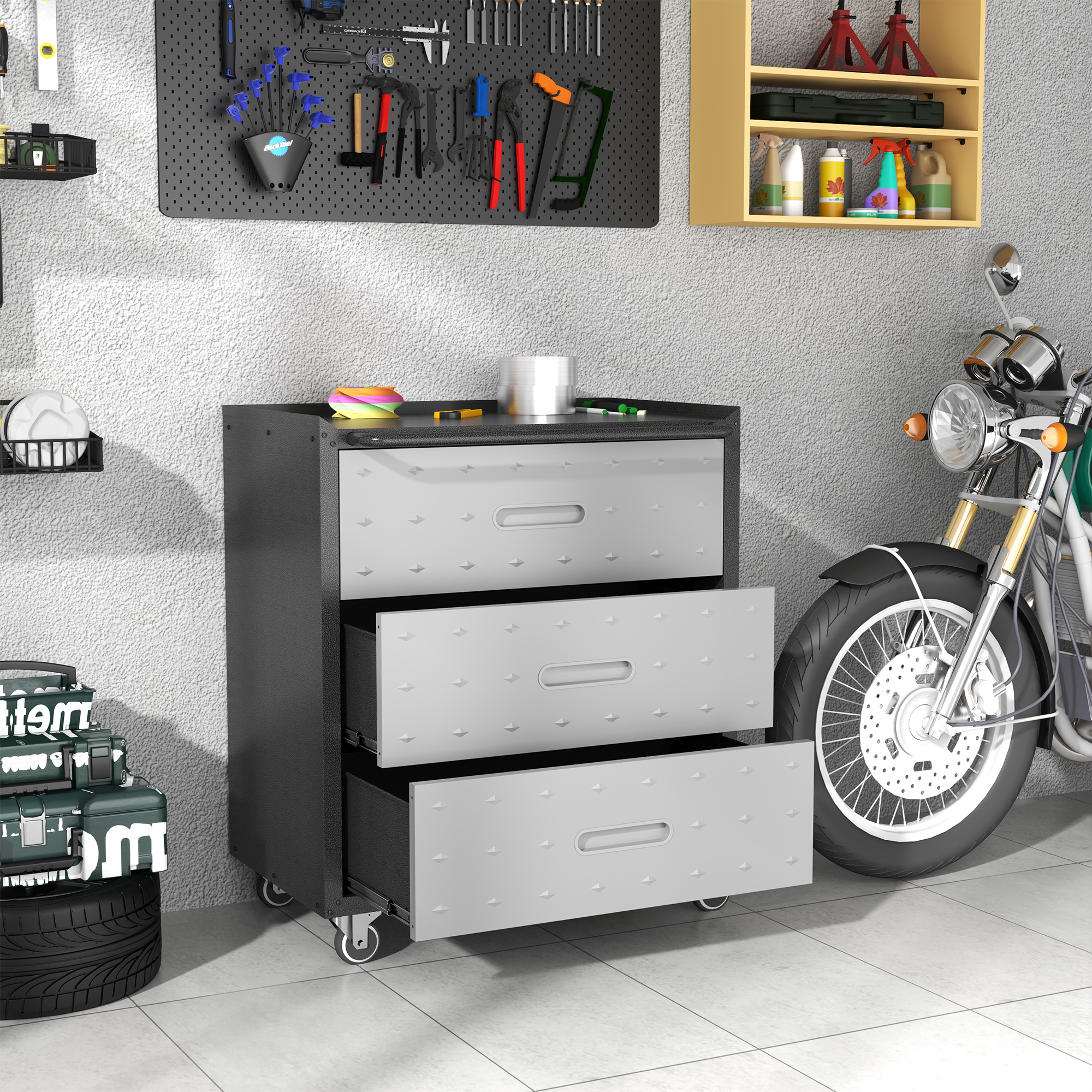 Détail du armoire à outils
