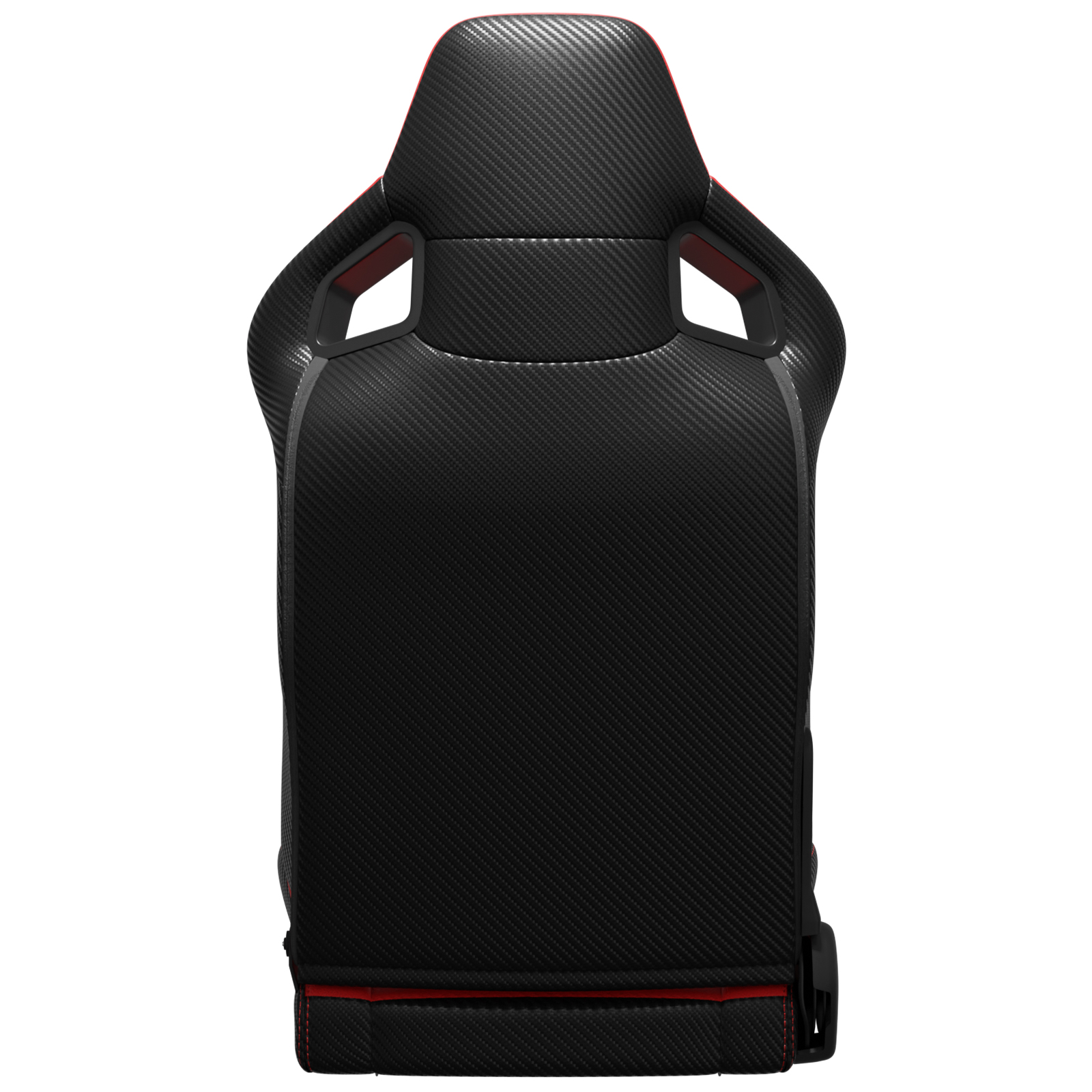 Siège baquet noir‑rouge vue de face