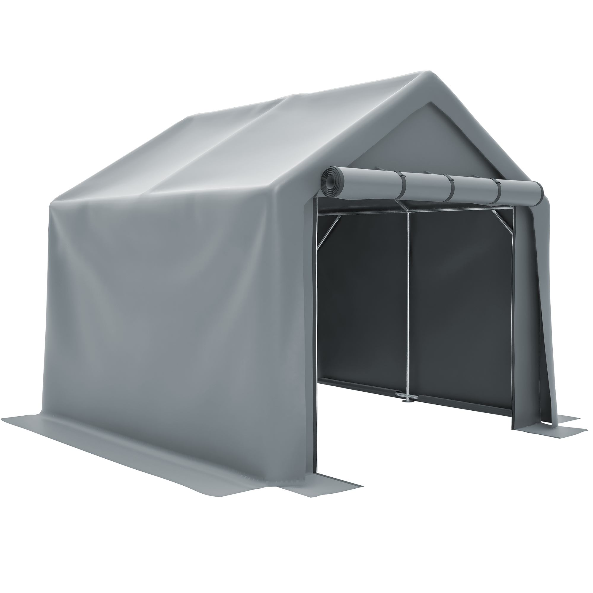 Porte enroulable avec boutons‑pression, ventilation et intimité, montage simple
