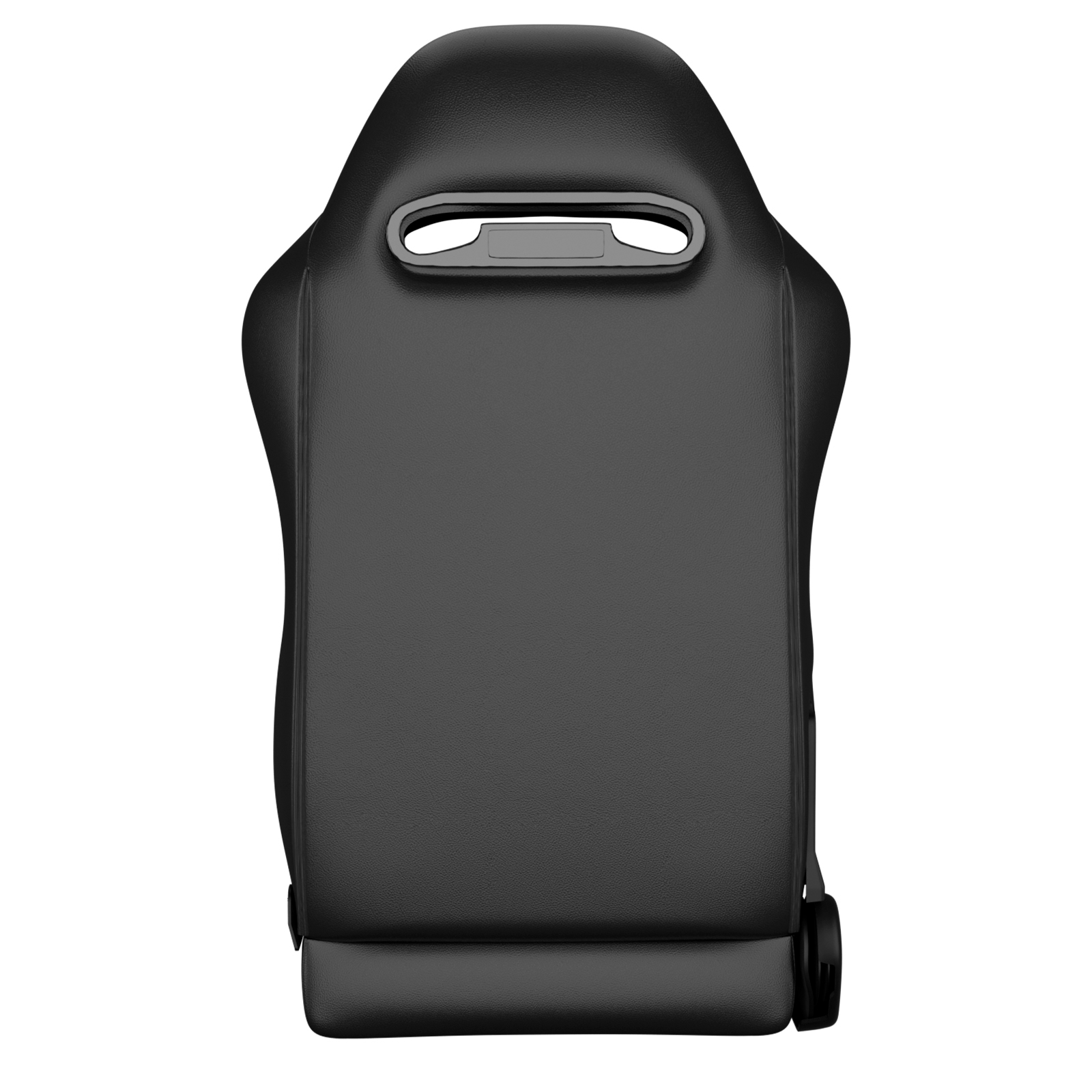 Siège baquet noir simili‑cuir vue arrière