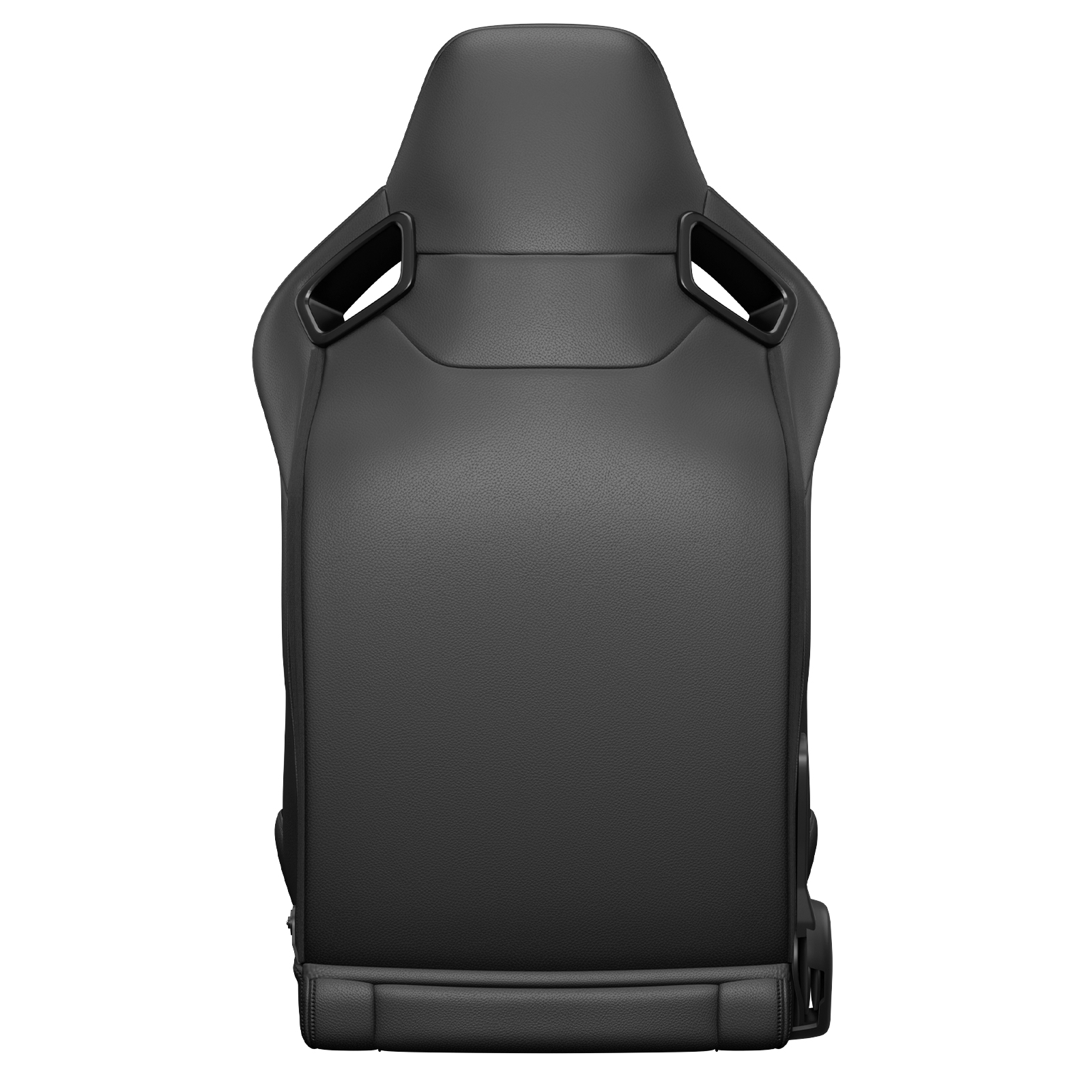 Siège baquet noir simili‑cuir vue de face