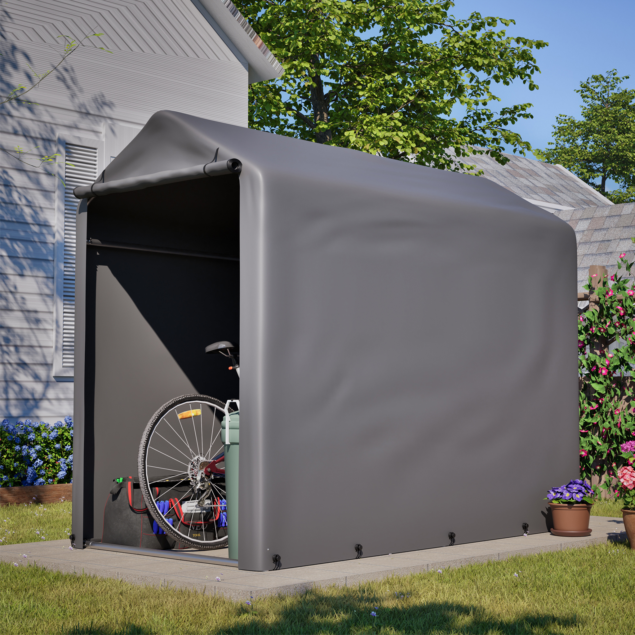 Cadre de fond inclus, multi‑usage vélo‑moto‑tondeuse‑bois‑outils jardin