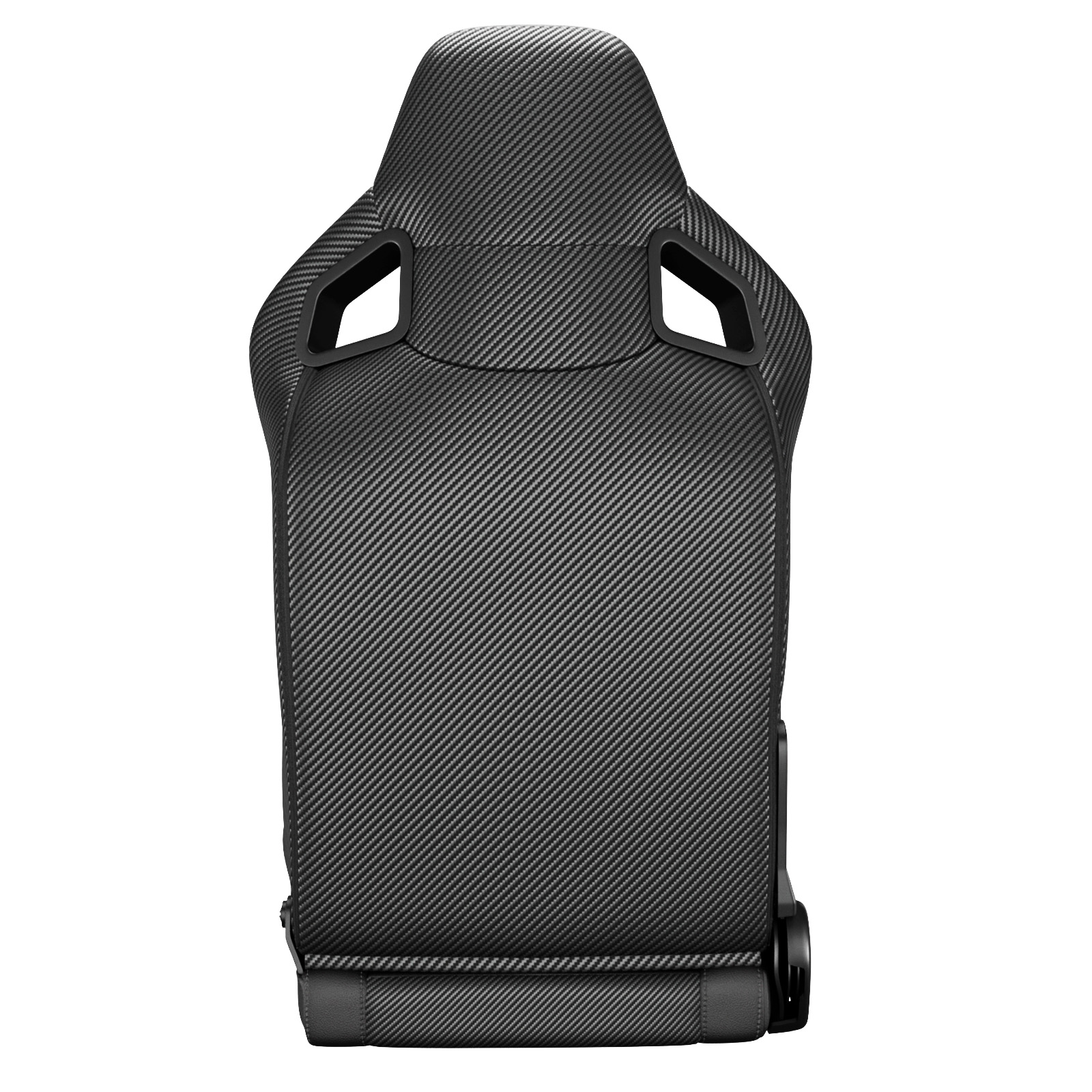 Siège baquet aspect fibre carbone vue détail