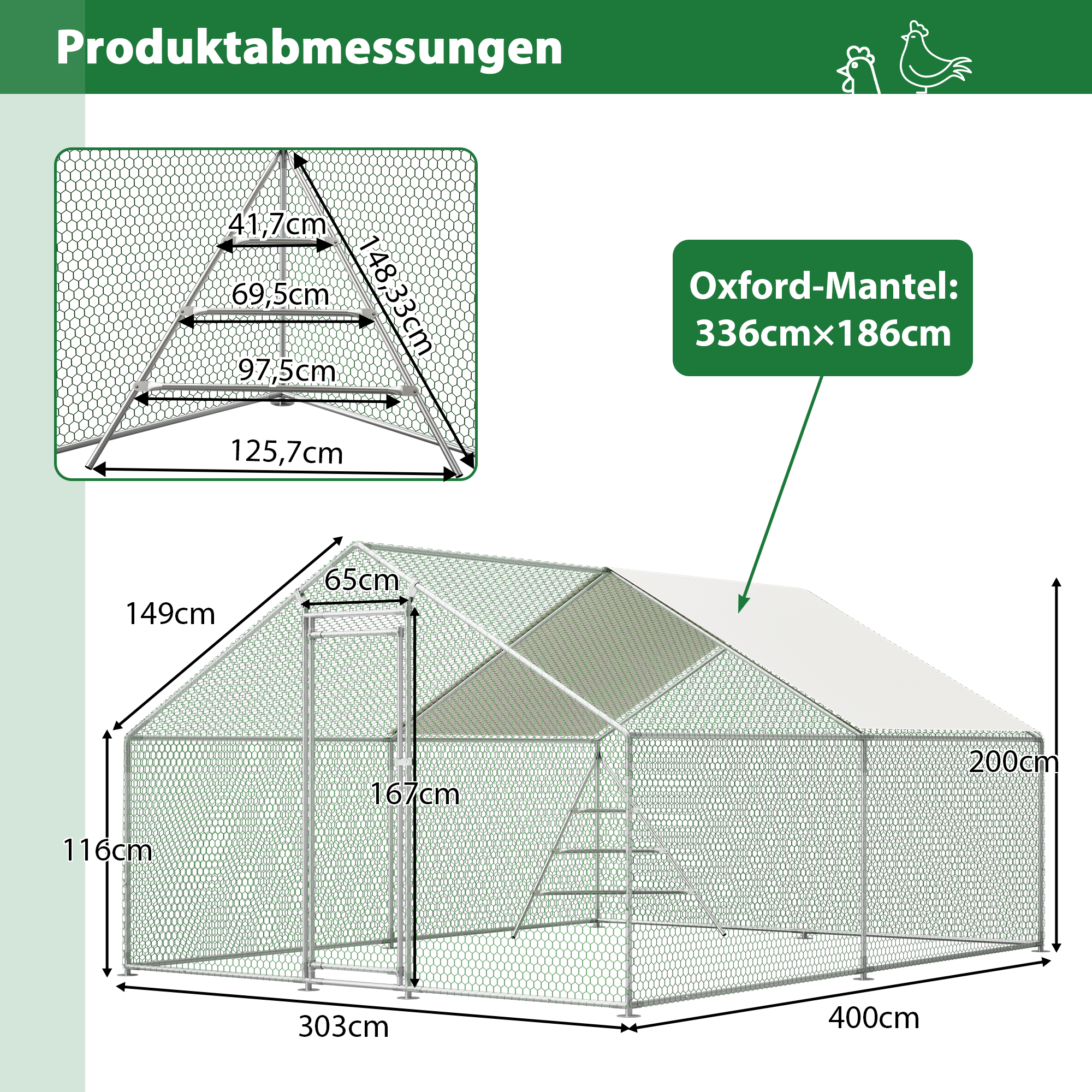 Dimensions du enclos extérieur