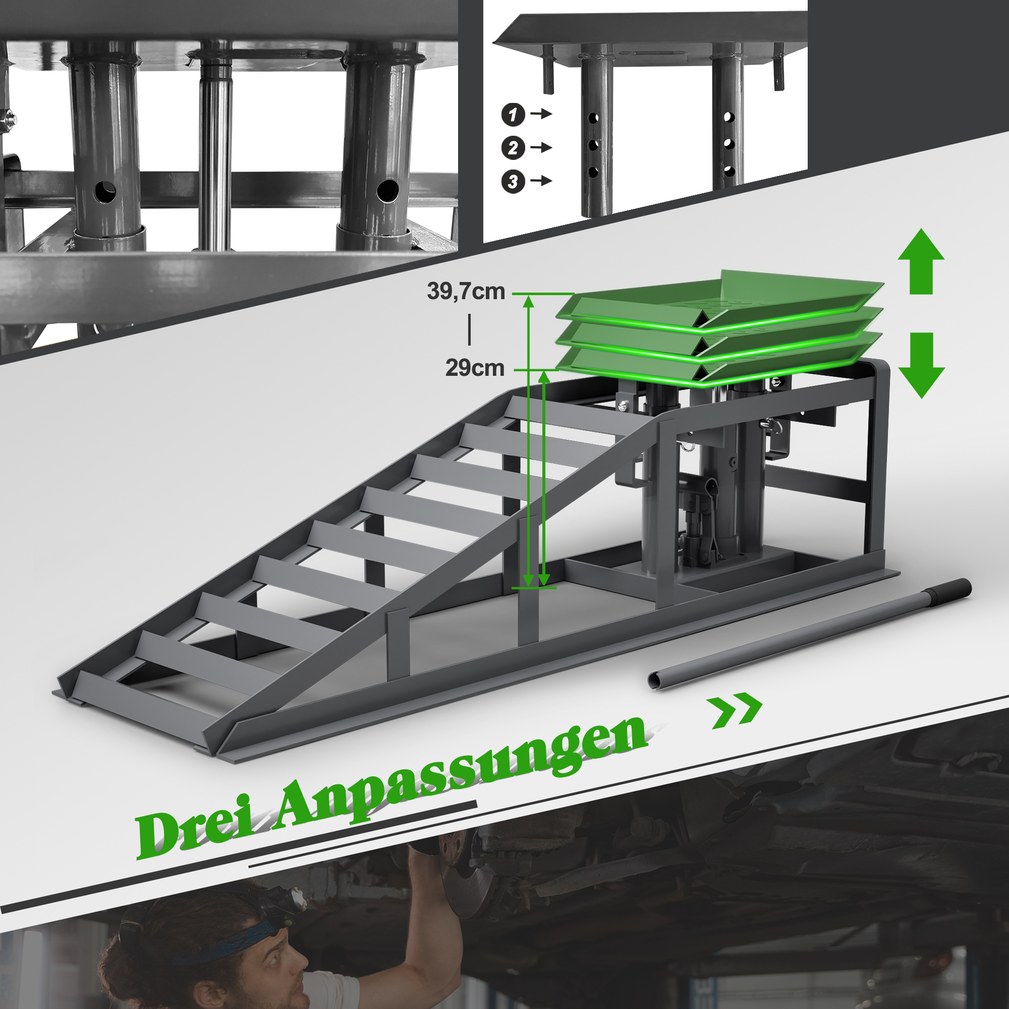 Dimensions du cric automobile