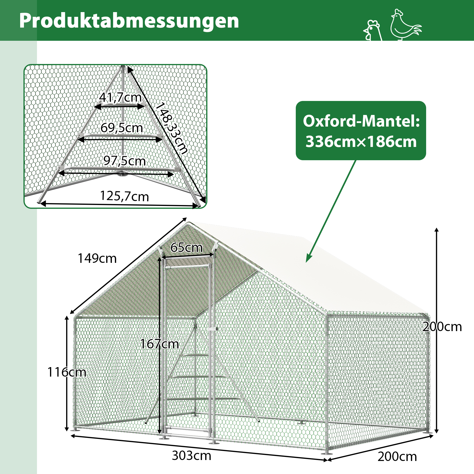 Dimensions du enclos extérieur