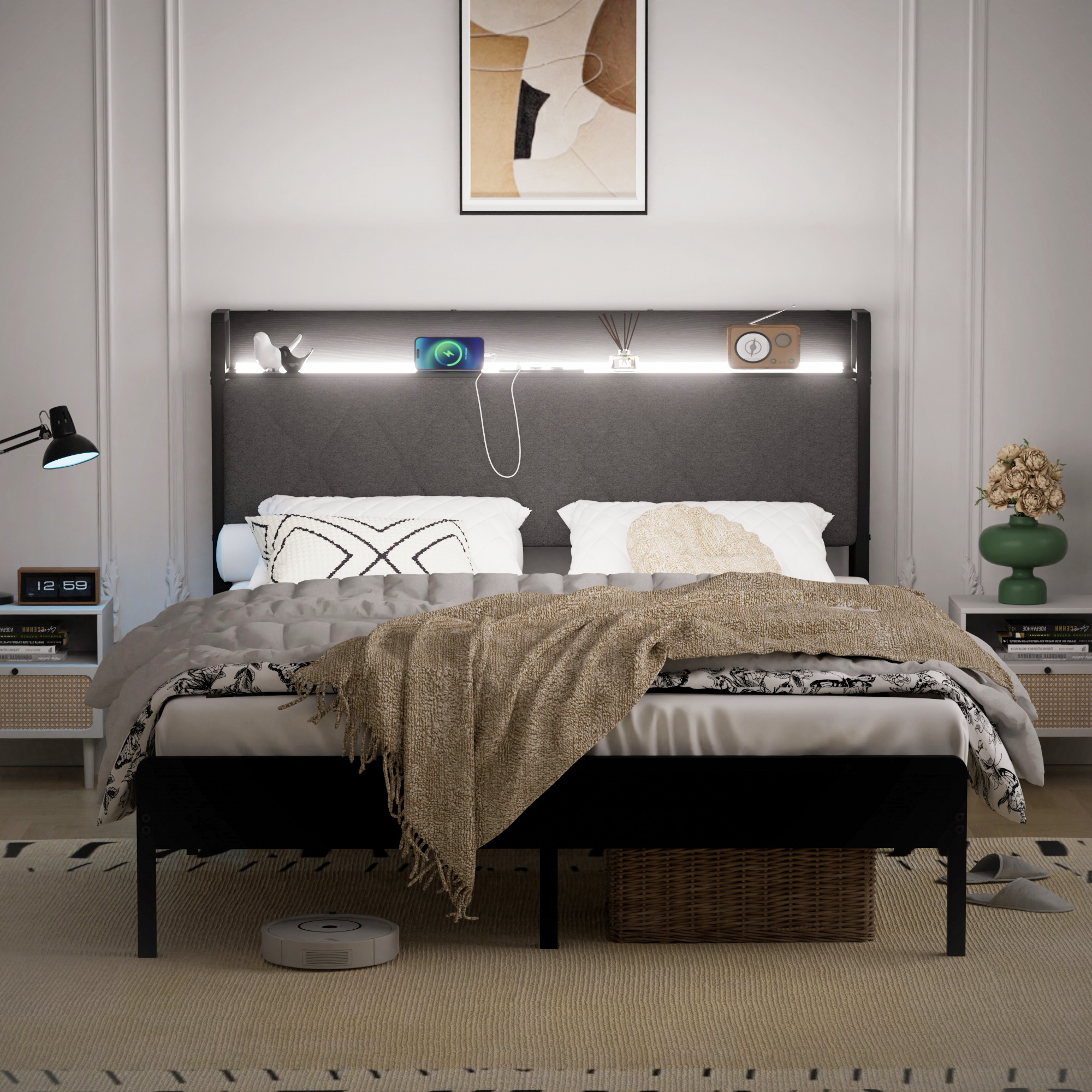 Détail du lit double