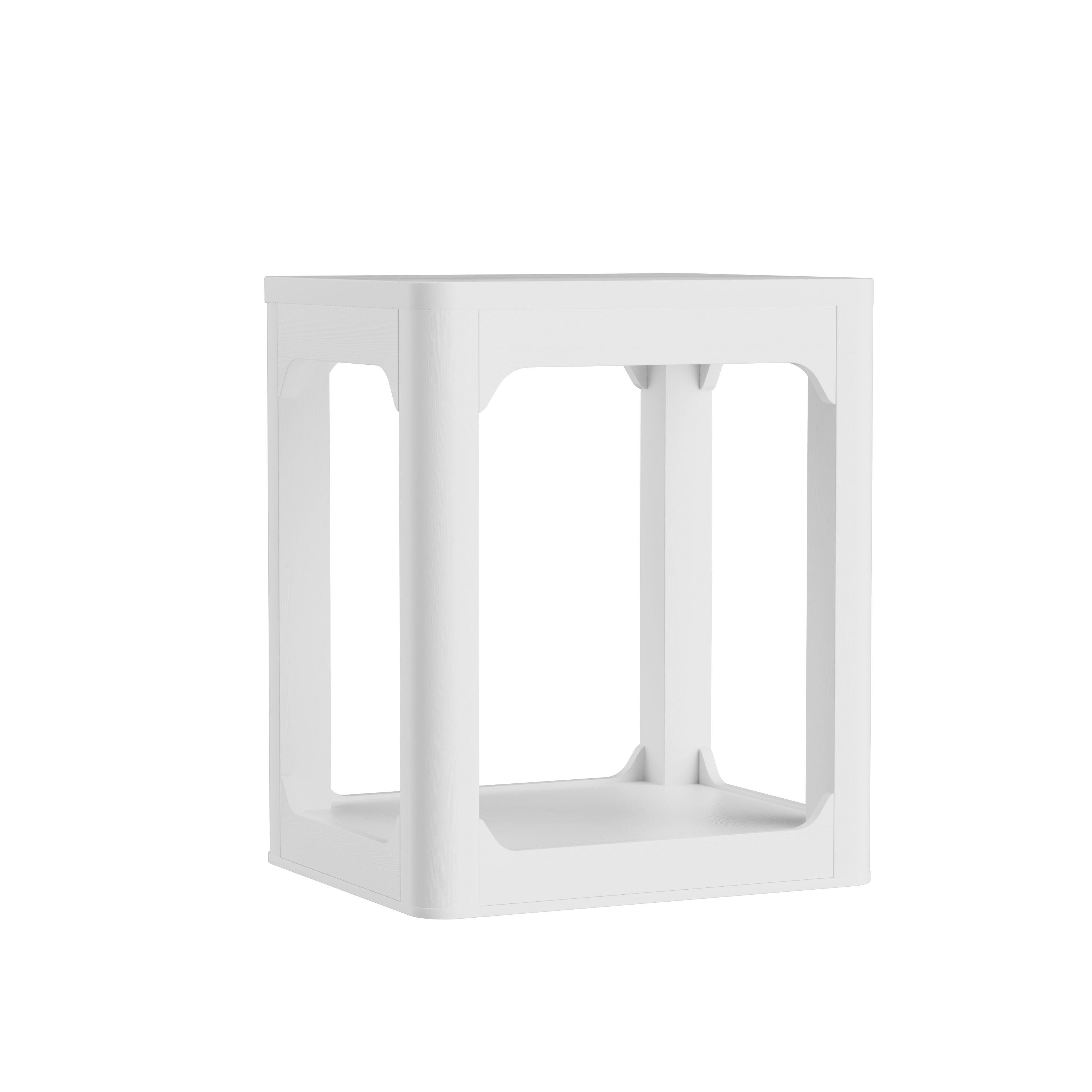 Lot de 2 tables d'appoint gigognes blanches avec d - image 5