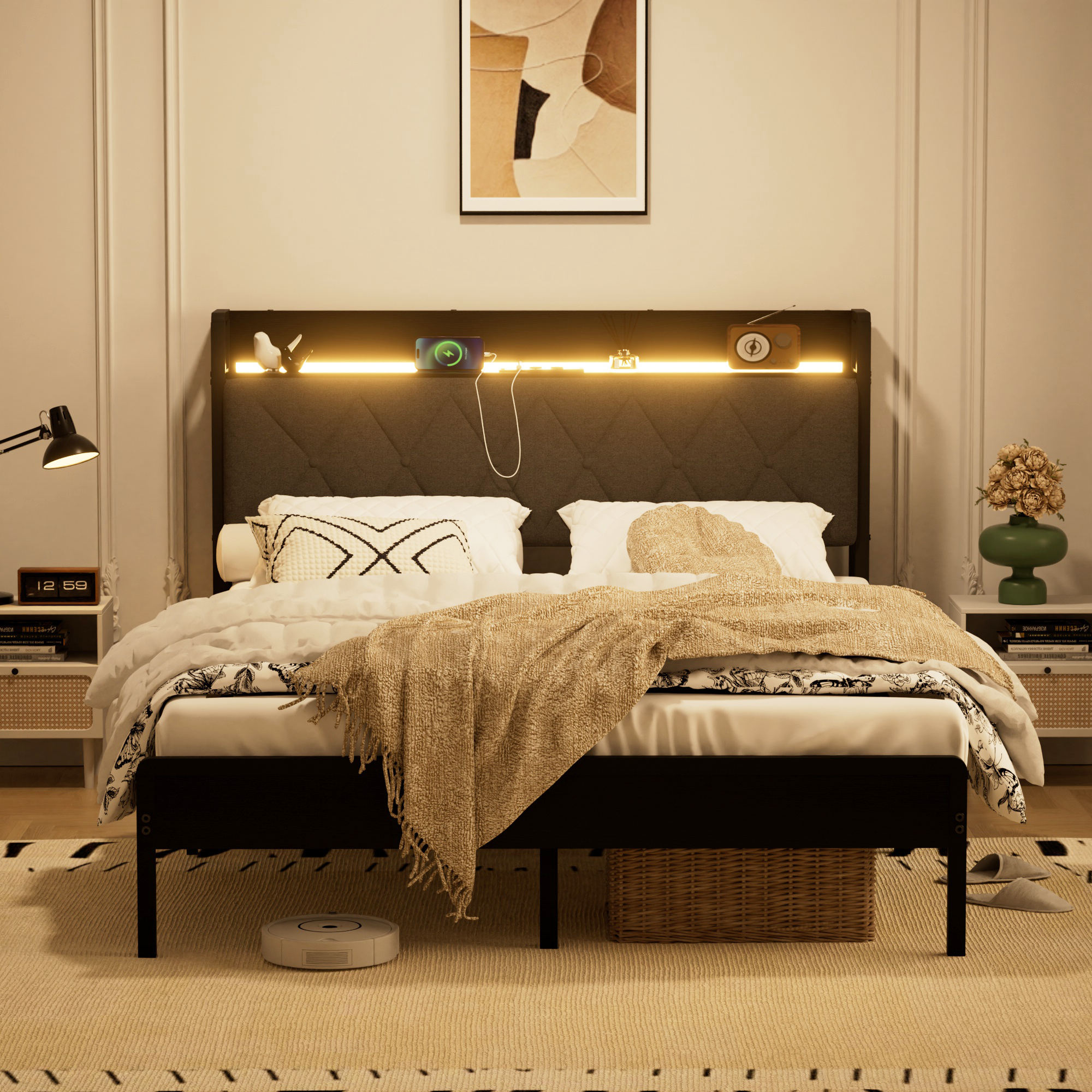 Détail du lit double