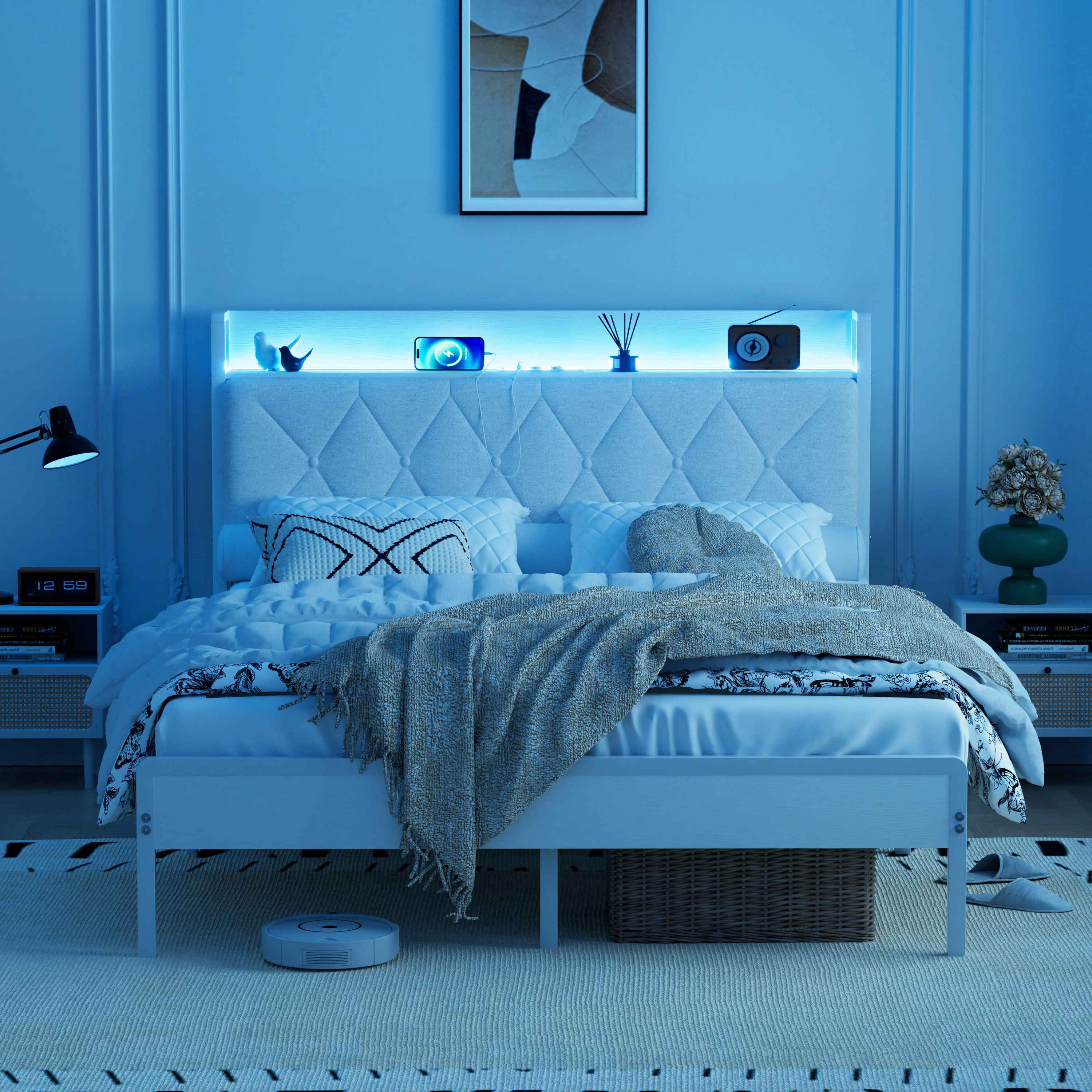 Lit Blanc 140 x 190 cm 6