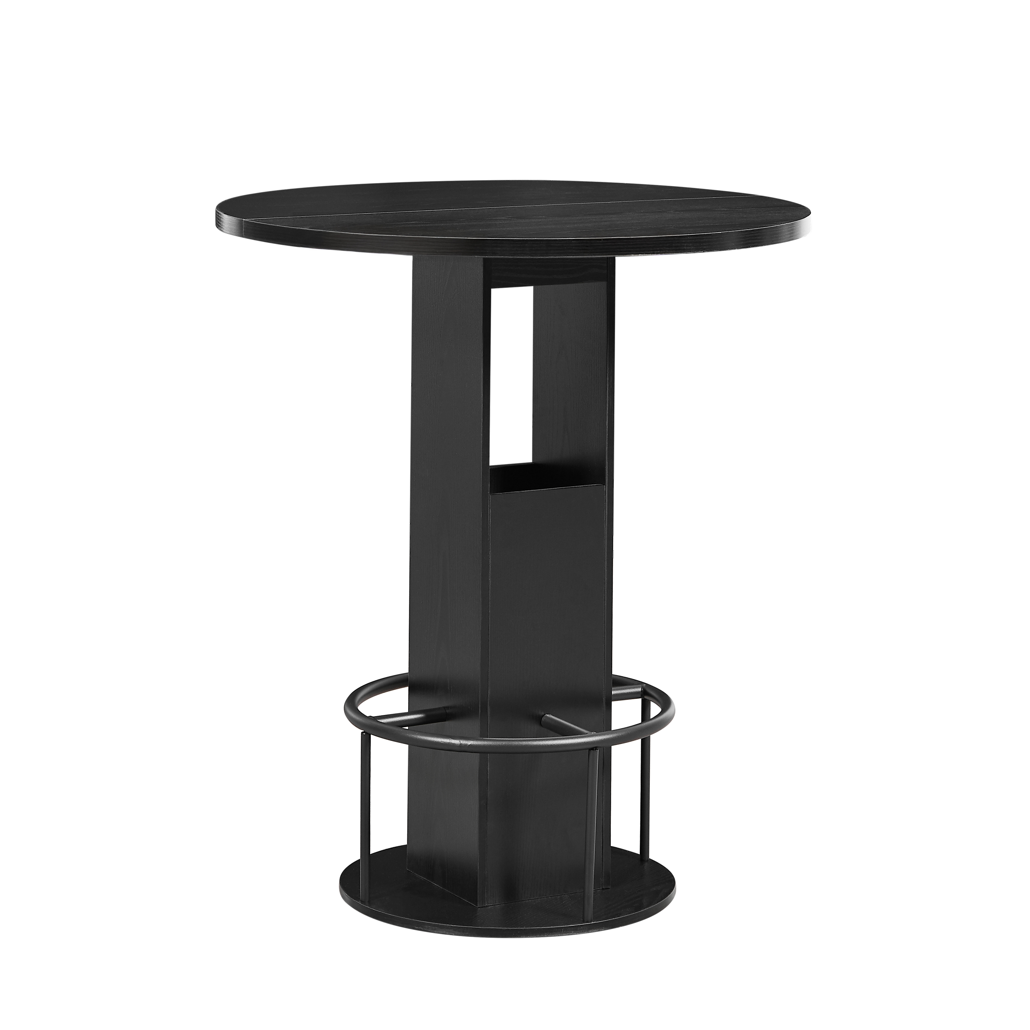 Table à manger ronde Ø80 cm, design Mid-Century moderne, pour 4 personnes, pieds libres suffisants, s'intègre aux espaces compacts, pour cuisine et salle à manger, style équilibré, repas conviviaux, élégance intemporelle - image 2