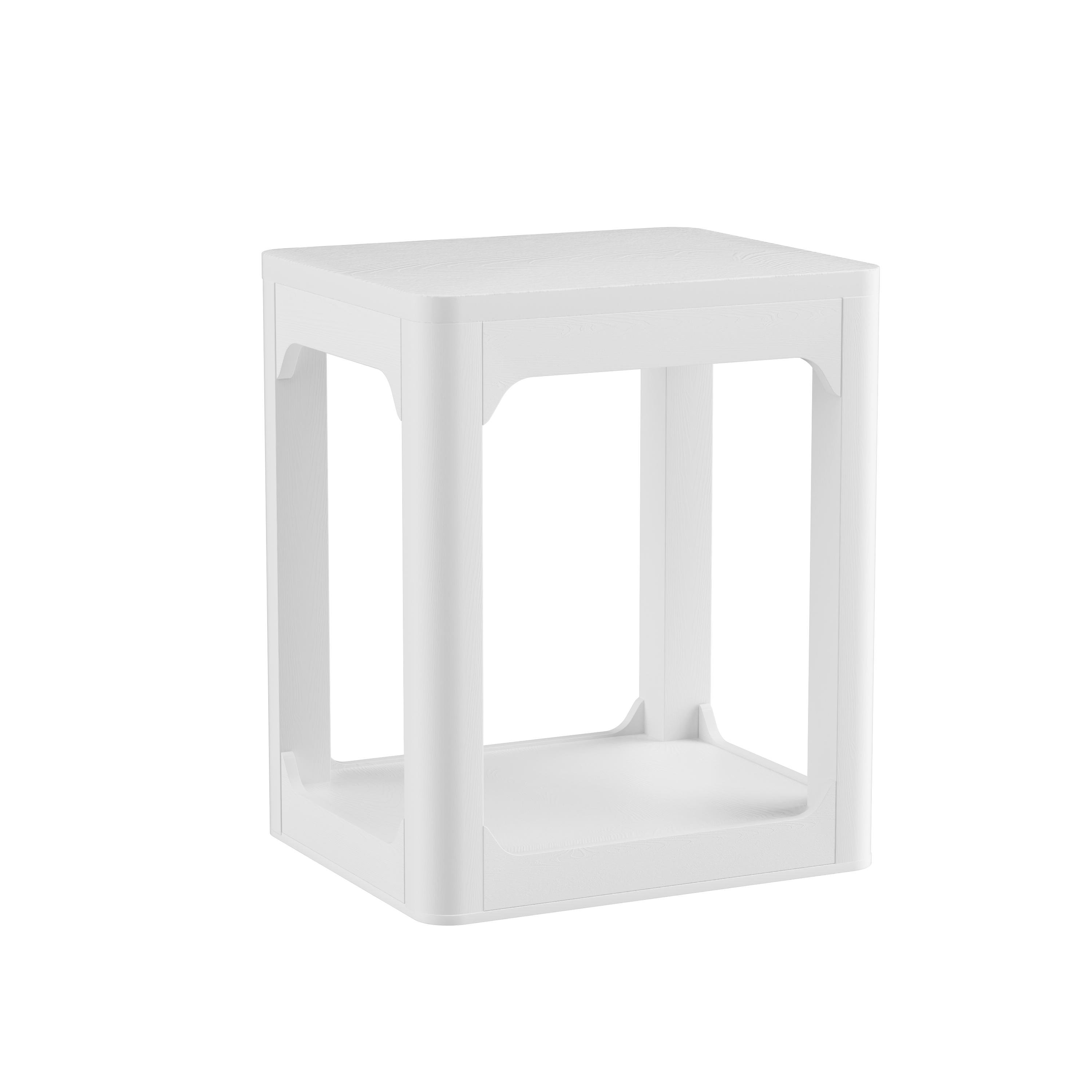 Lot de 2 tables d'appoint gigognes blanches avec d - image 6