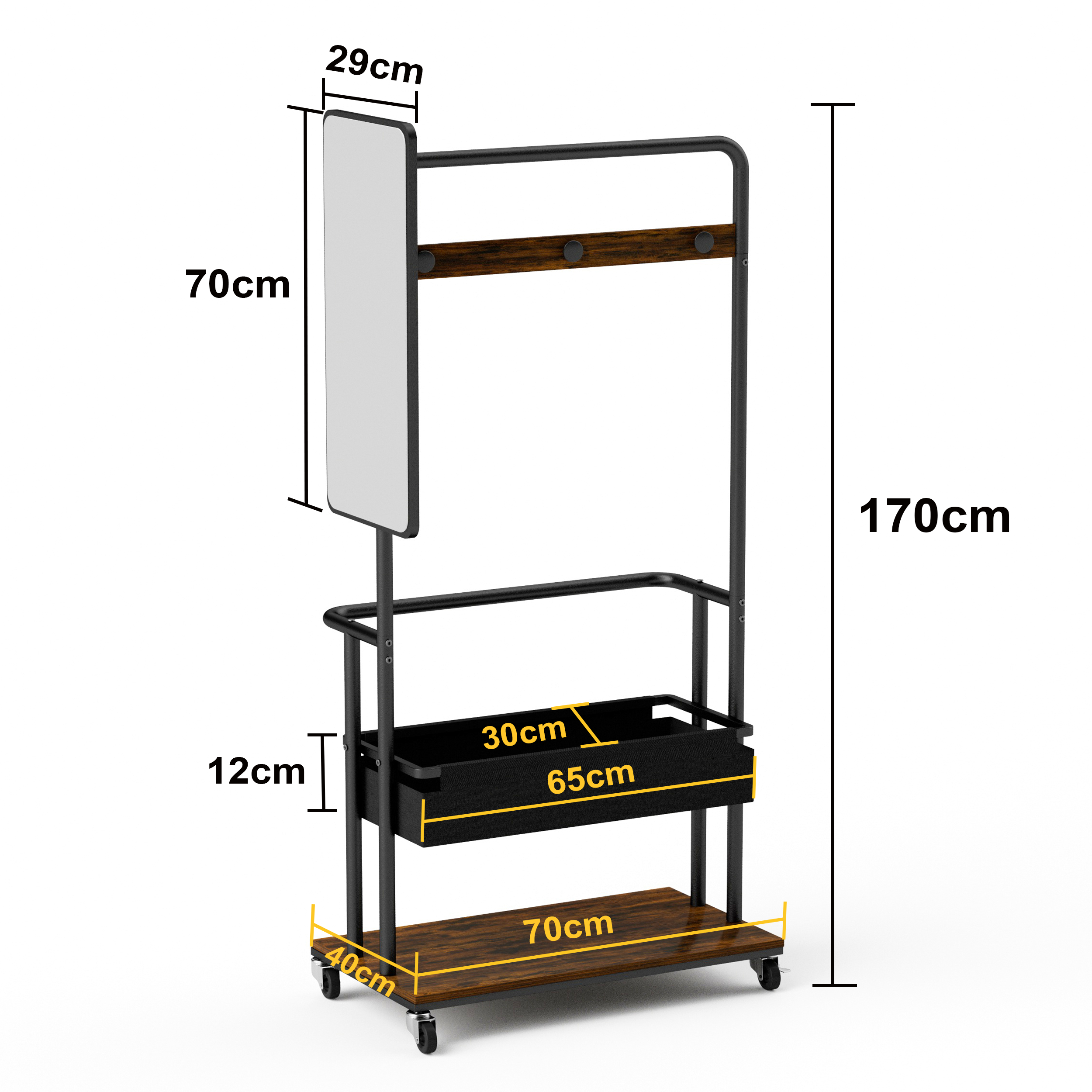 Dimensions du miroir