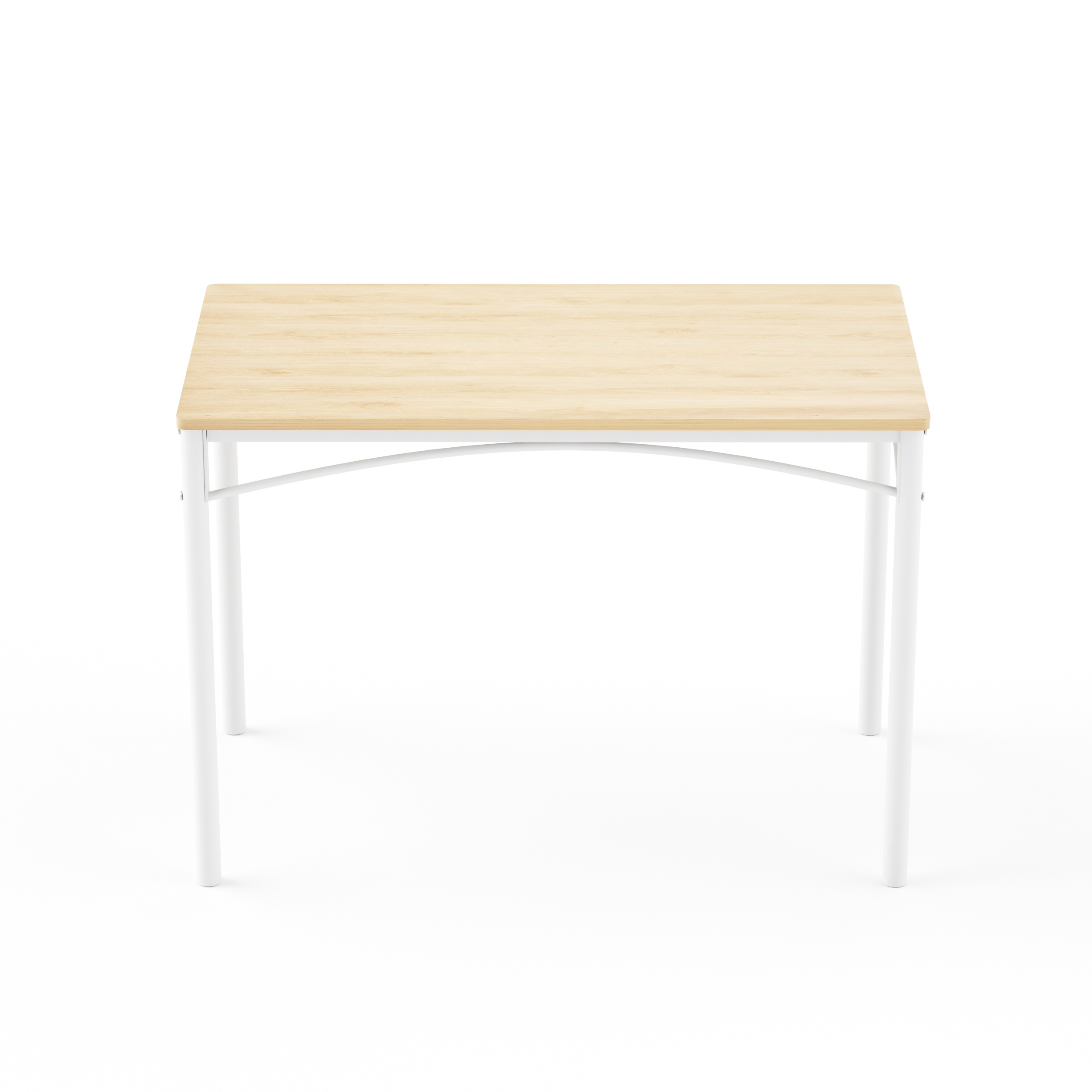Ensemble table et chaises, 5 pièces, 1 table + 4 chaises, 110 x 60 x 76,5 cm, panneaux de particules et acier, bois naturel - vue 4