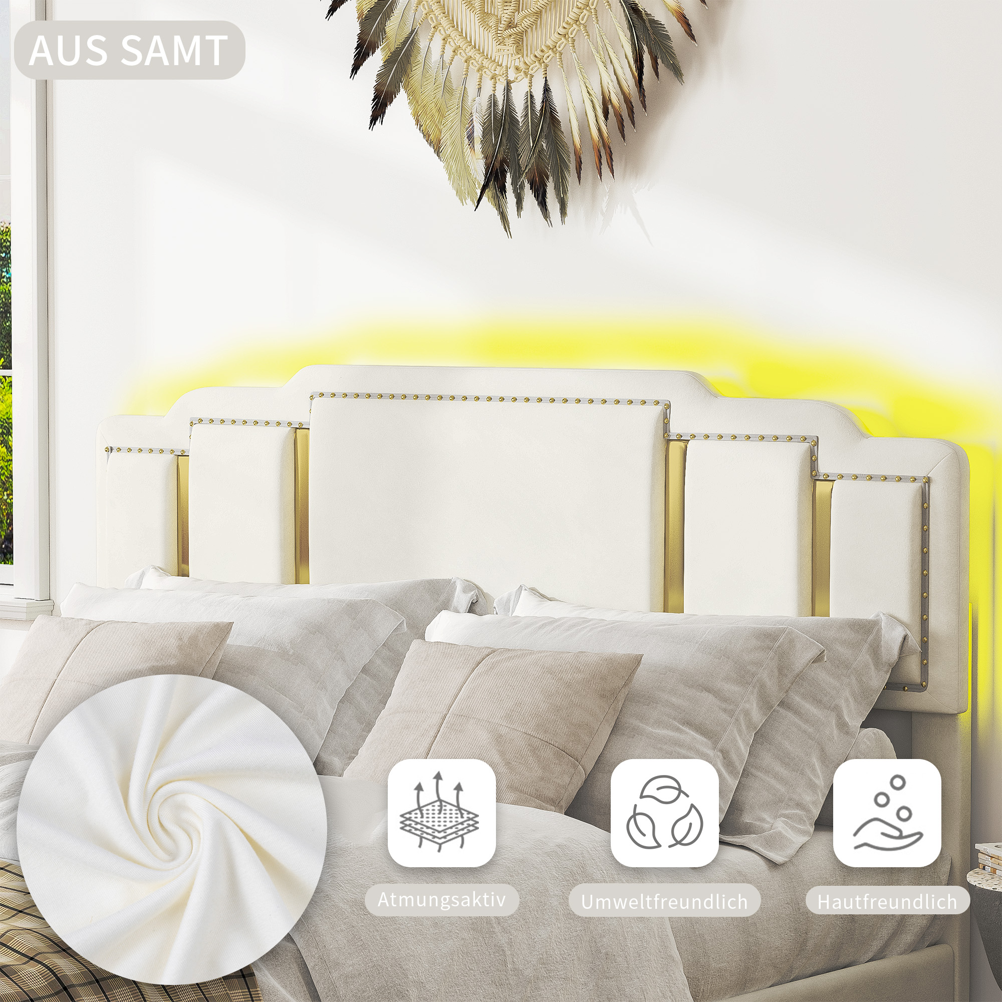 nombreuses couleurs et modes lumineux via télécommande ou application