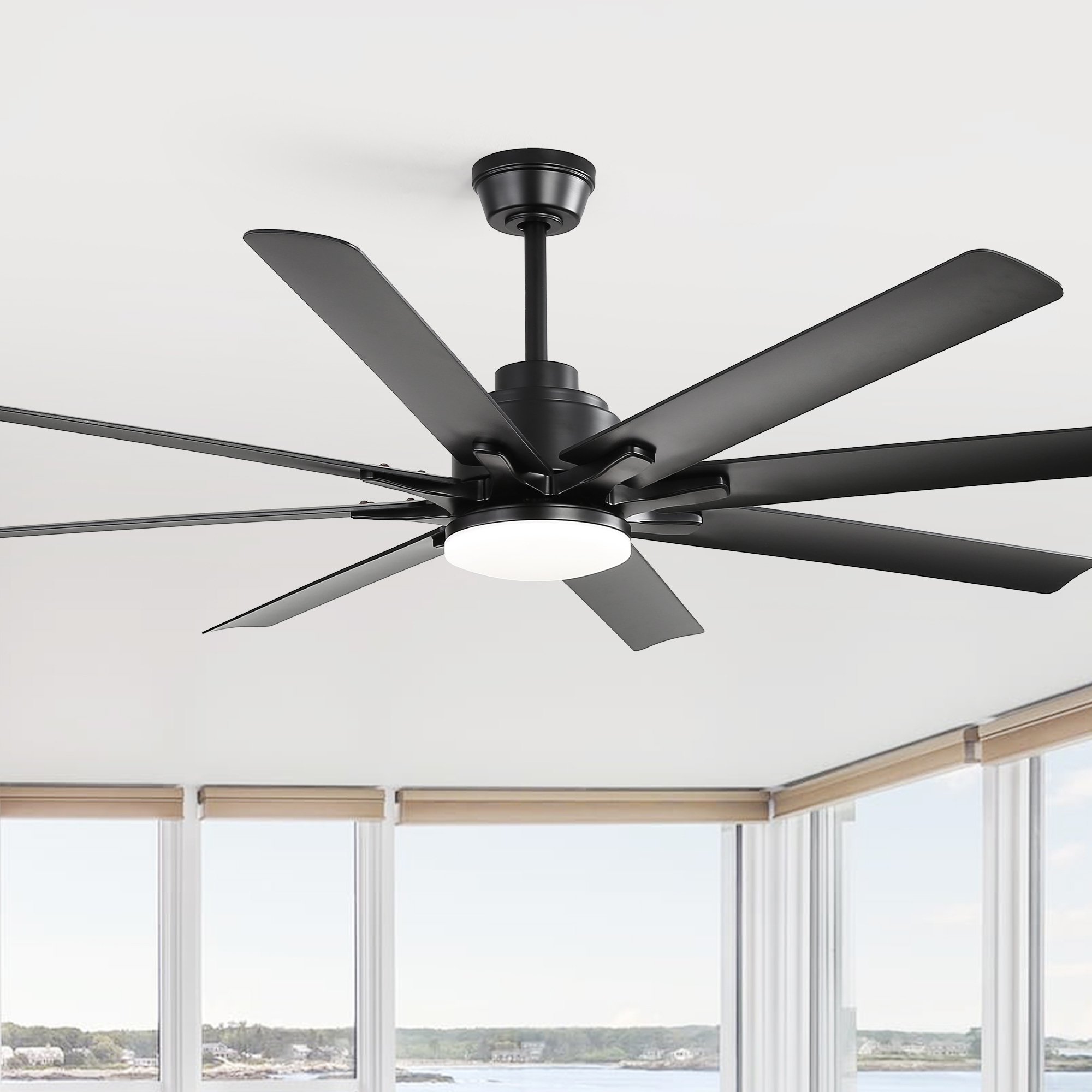 52-Zoll-Deckenventilator mit Beleuchtung, Dimmbar,