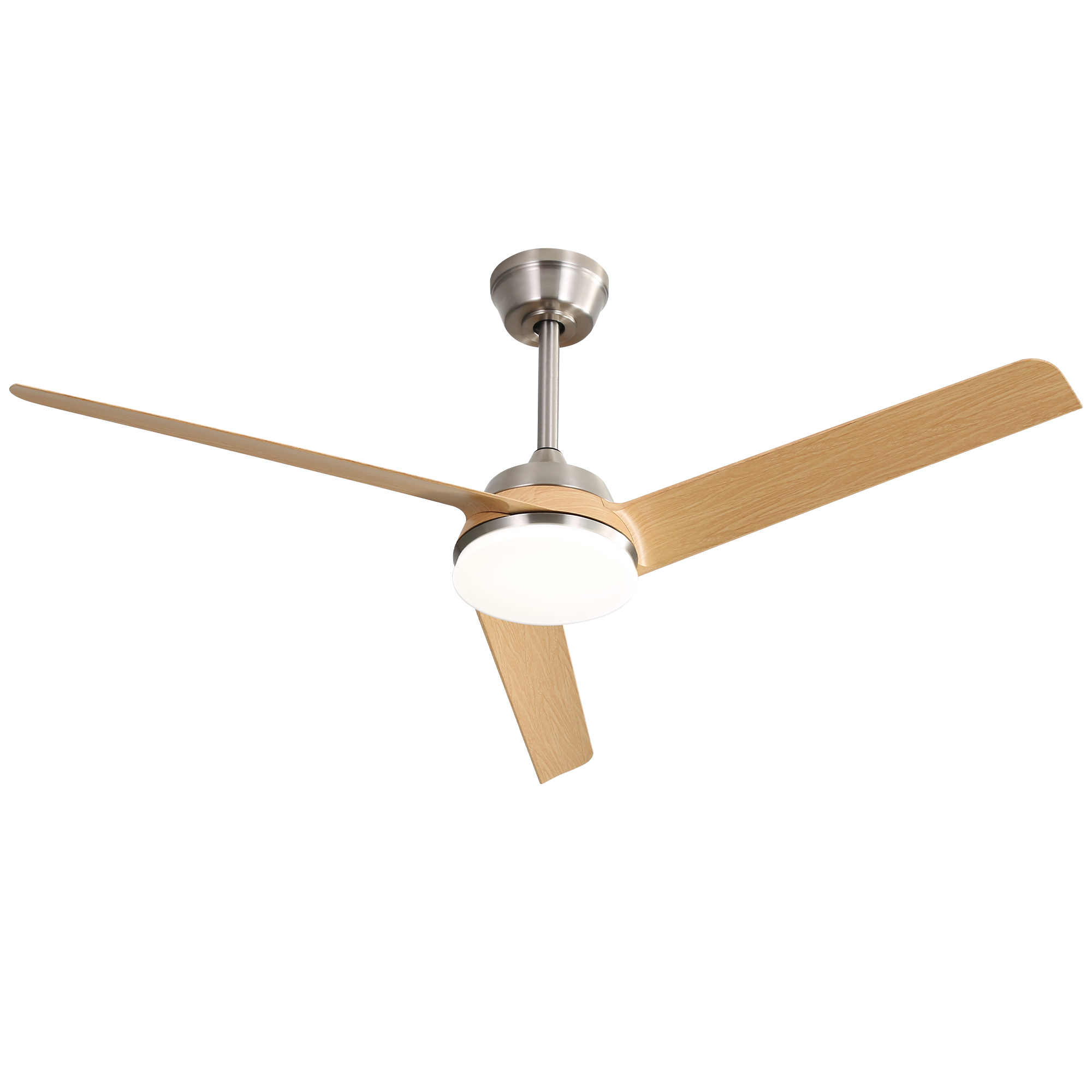 Design moderne ventilateur plafond nickel brossé