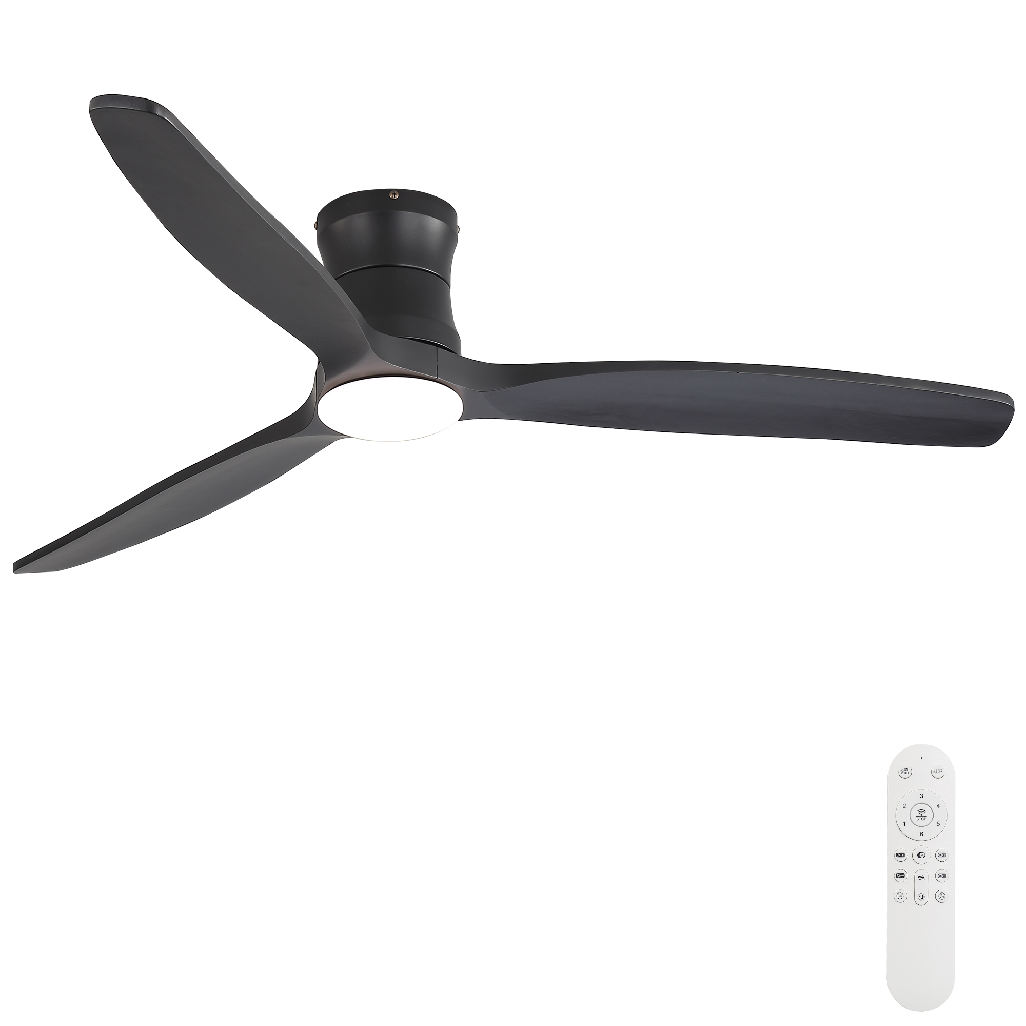 132cm-Flachmontage-Deckenventilator mit Licht, DC-