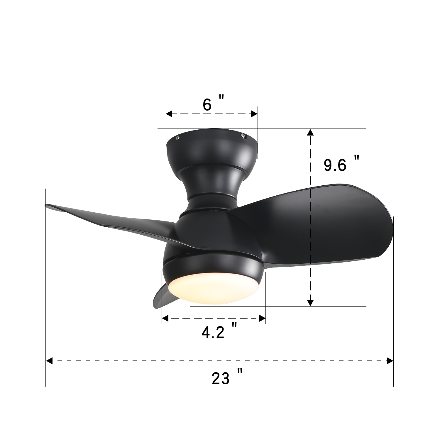 Ventilateur plafond 23 pouces vue 4