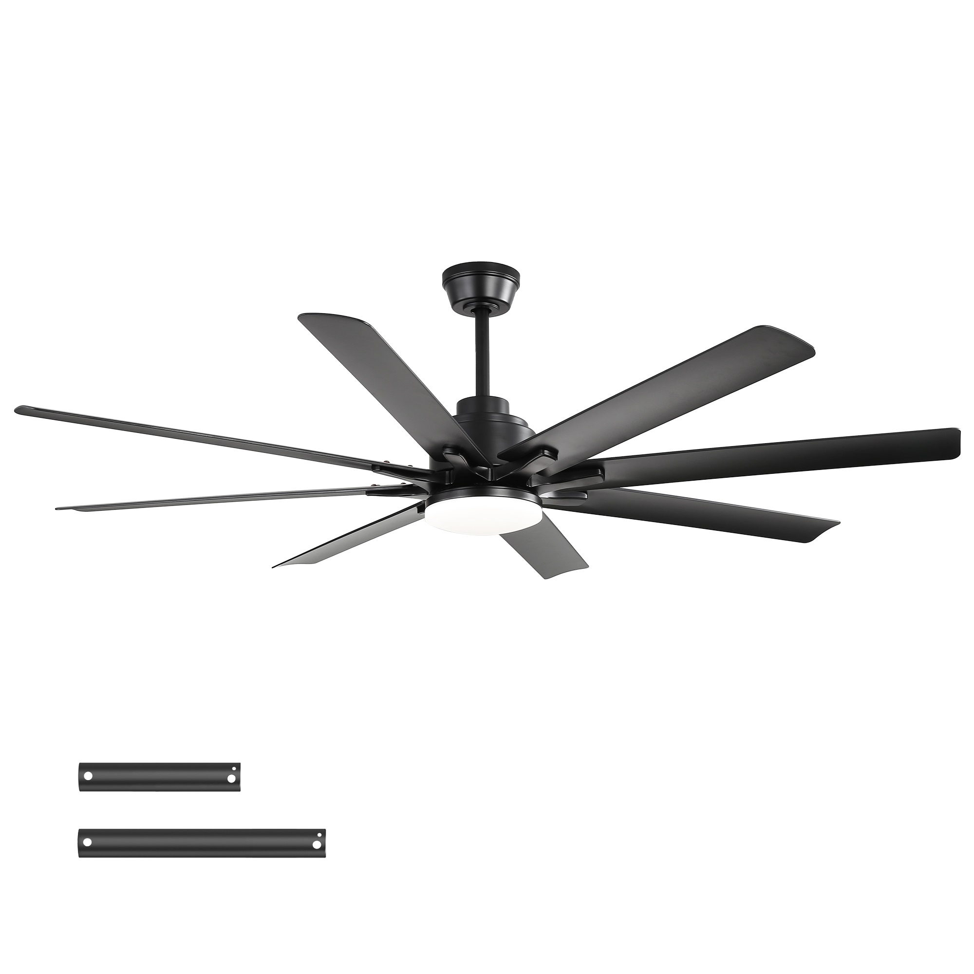 52-Zoll-Deckenventilator mit Beleuchtung, Dimmbar,