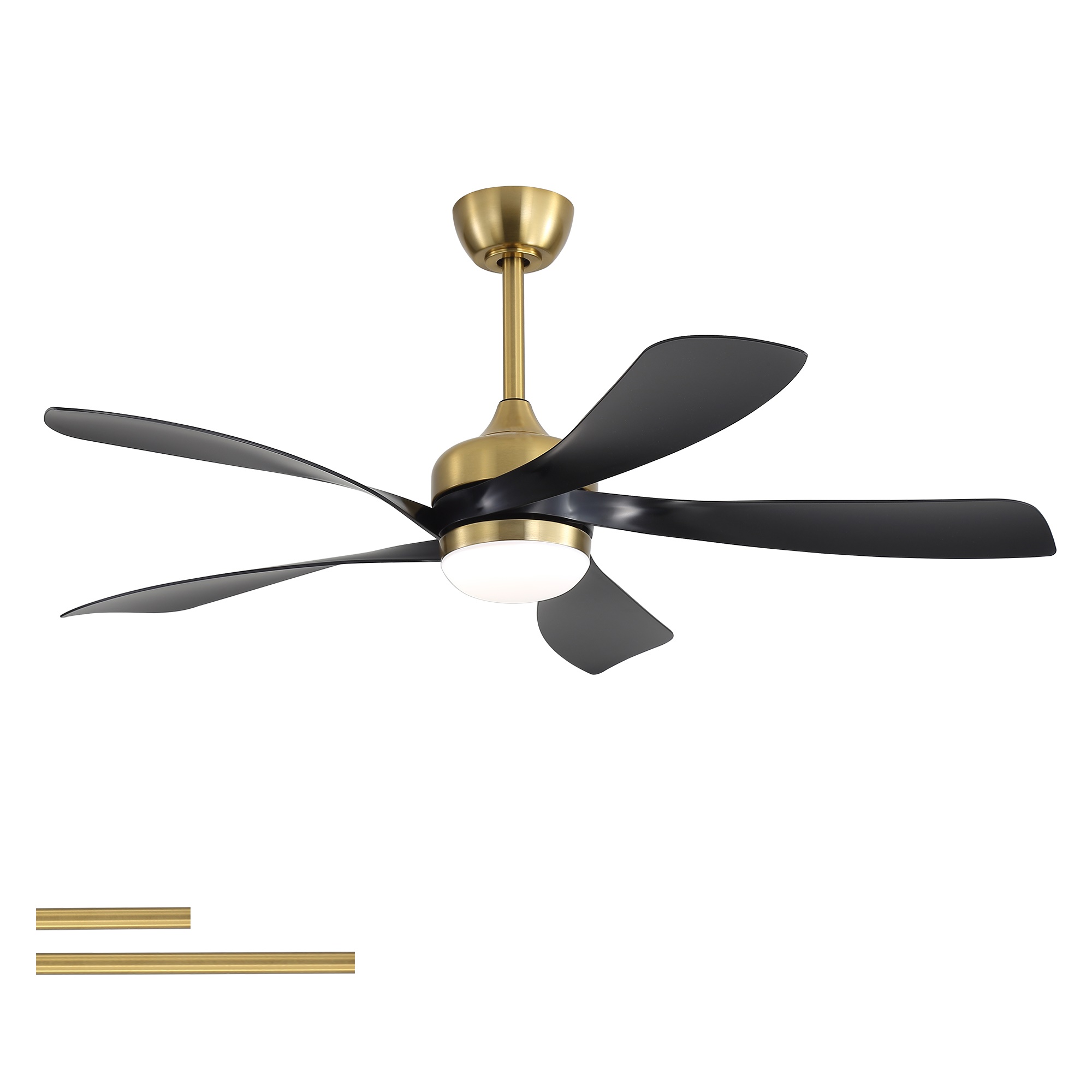 52-Zoll-Deckenventilator mit Beleuchtung, dimmbar,