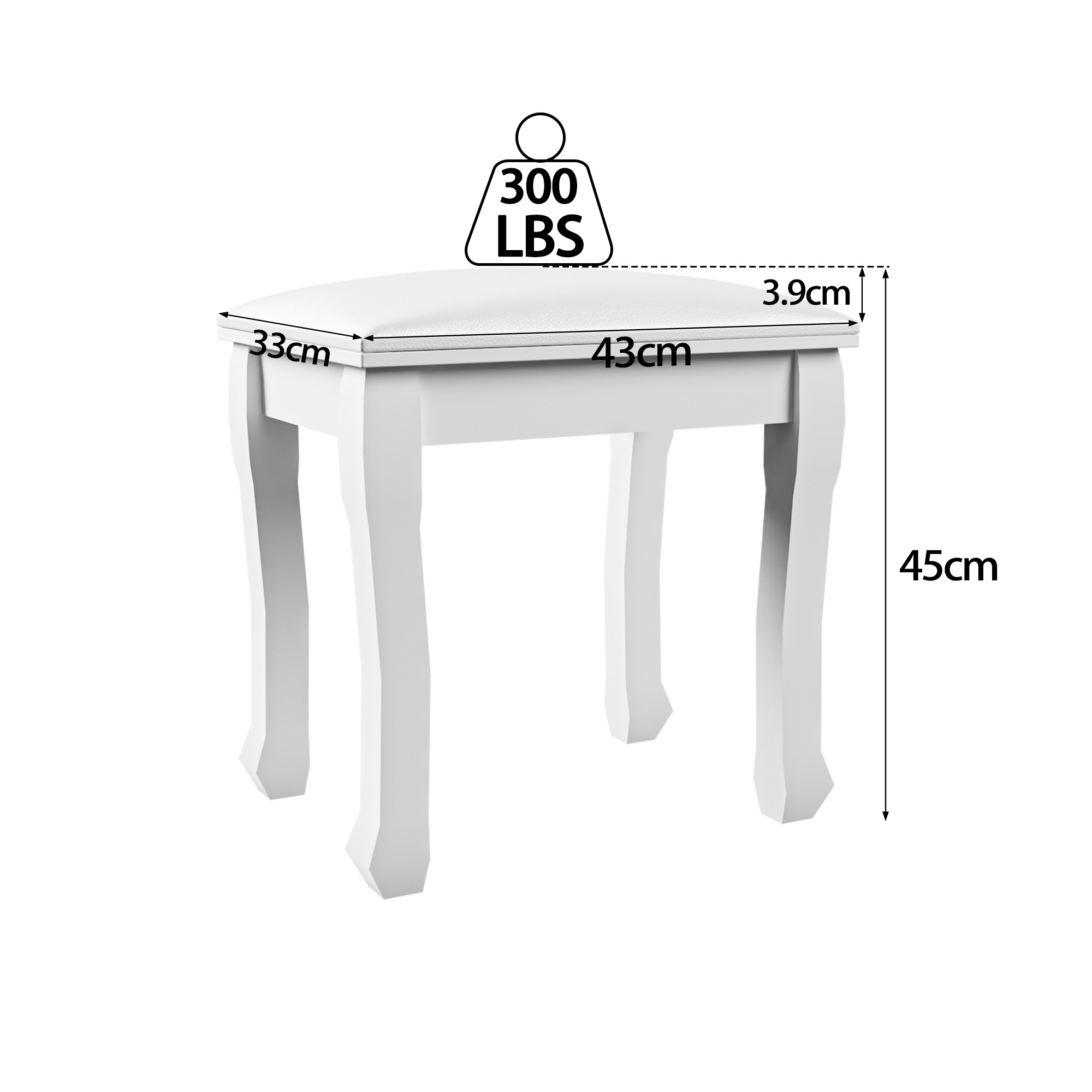 Dimensions du fauteuil d'appoint