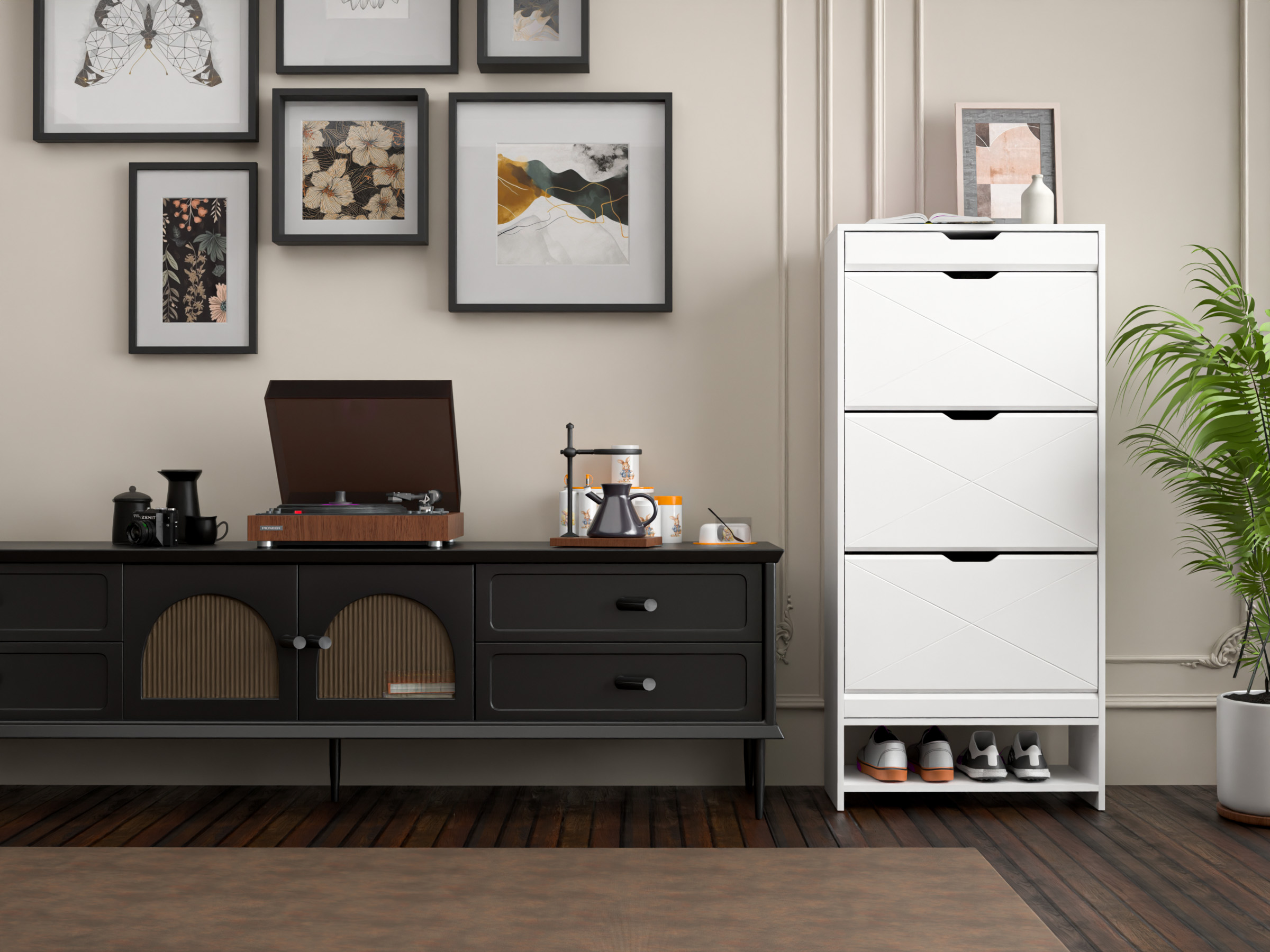 produit fini armoire à chaussures complète