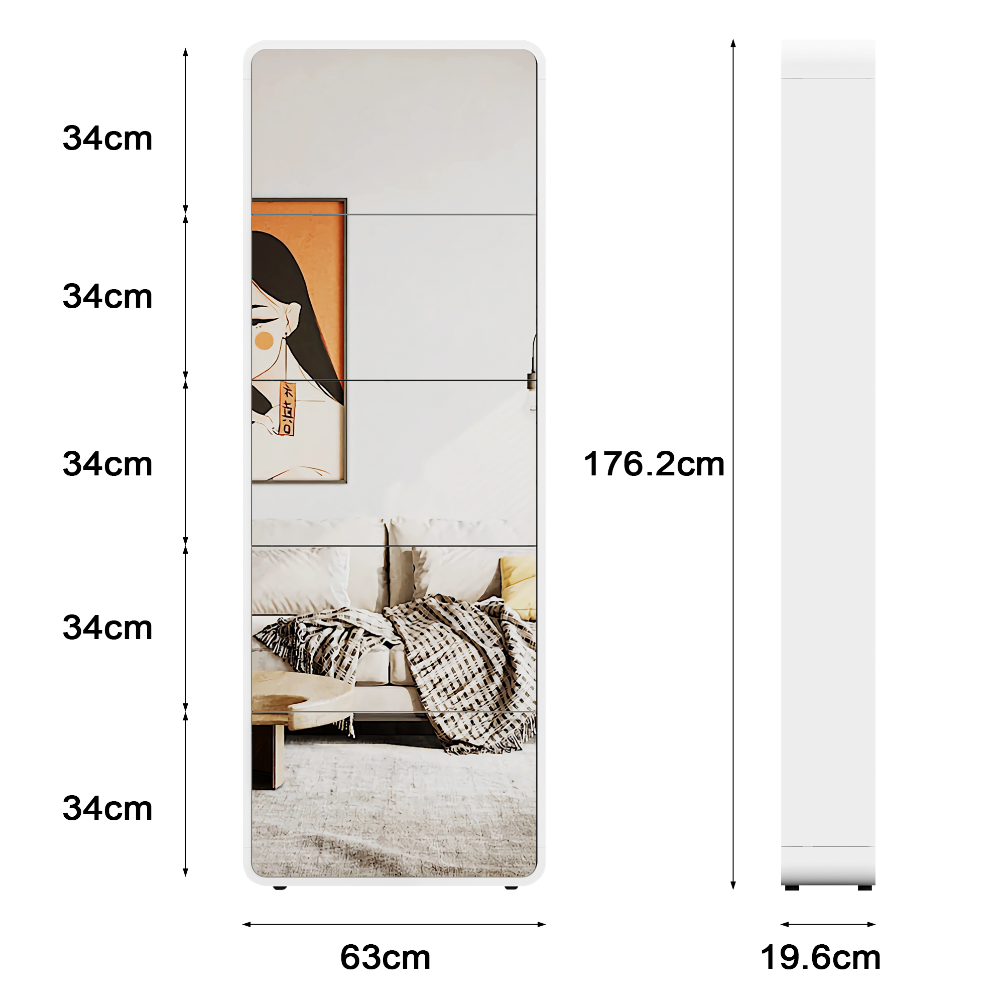 Dimensions du meuble à chaussures