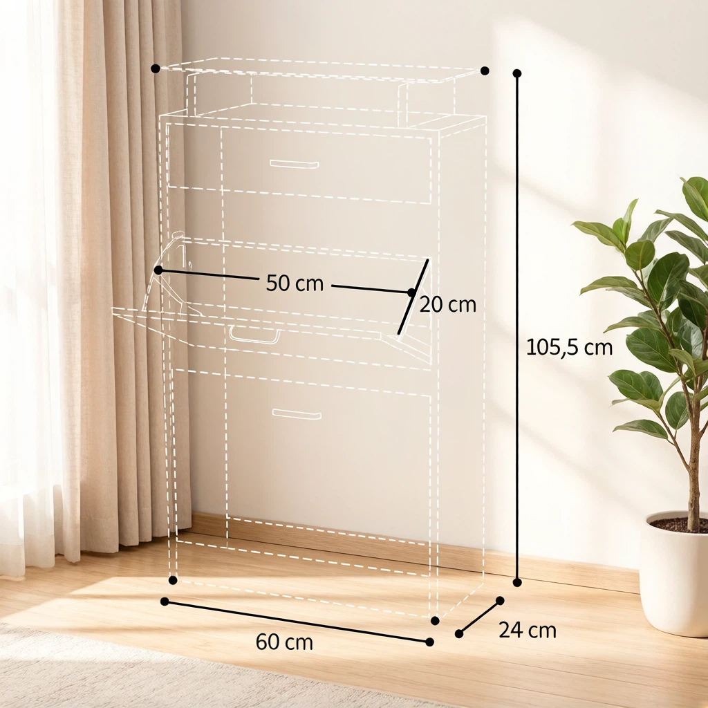 Dimensions du meuble à chaussures