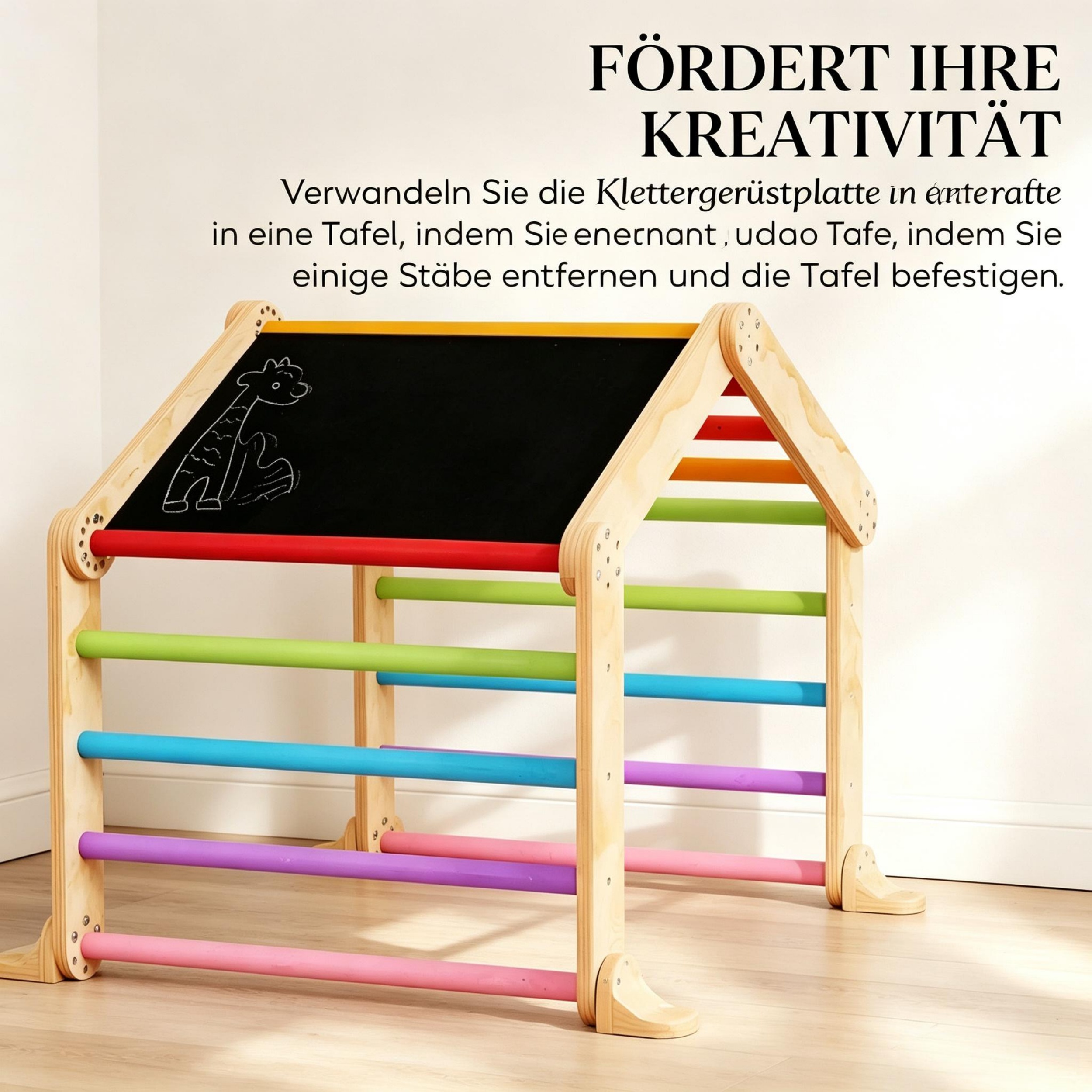 Meuble enfant, structure pliante, 100 x 52,5 x 48 cm, bois - vue 2