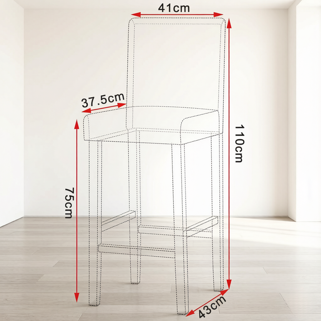 Dimensions du chaise de salle à manger