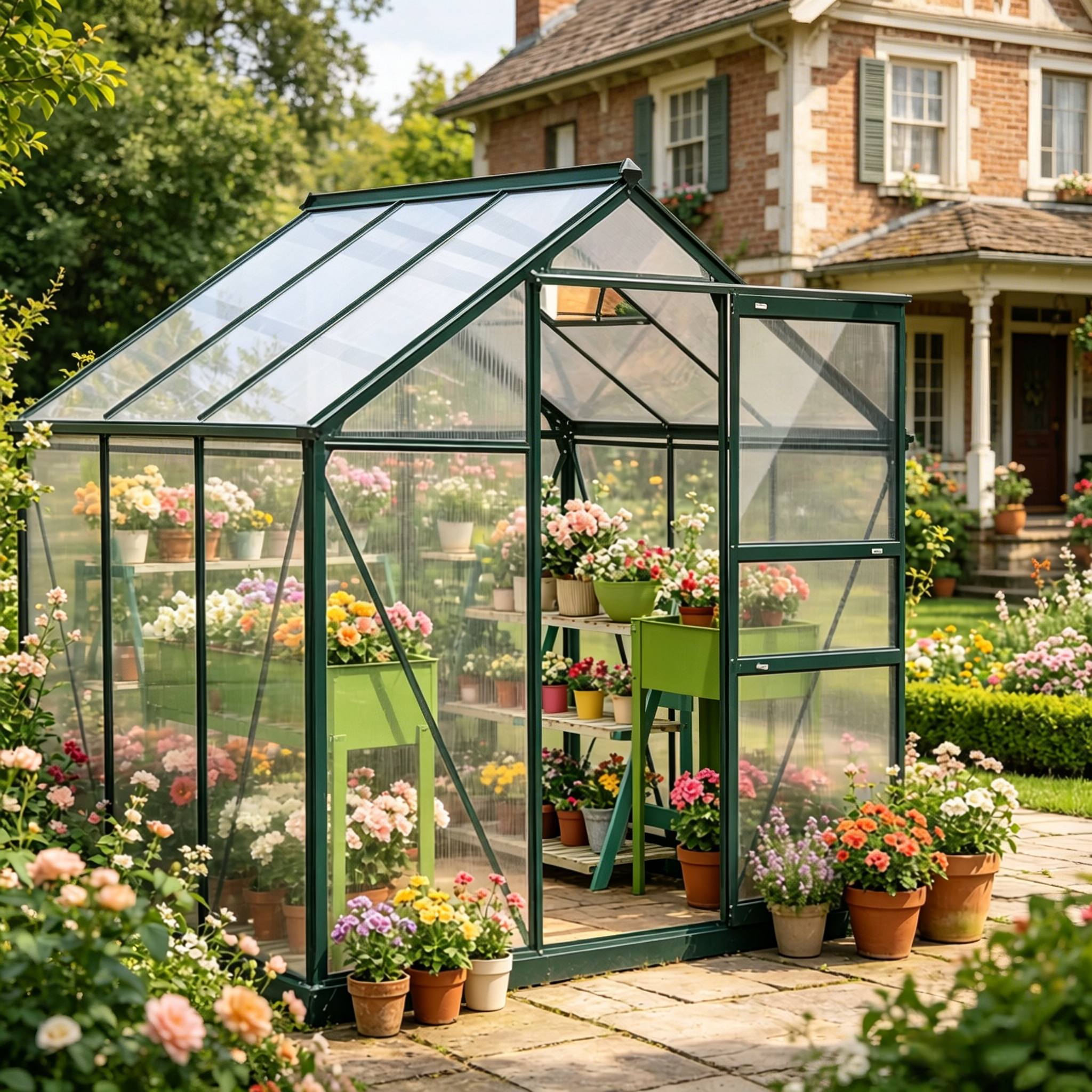 Vue principale du serre de jardin