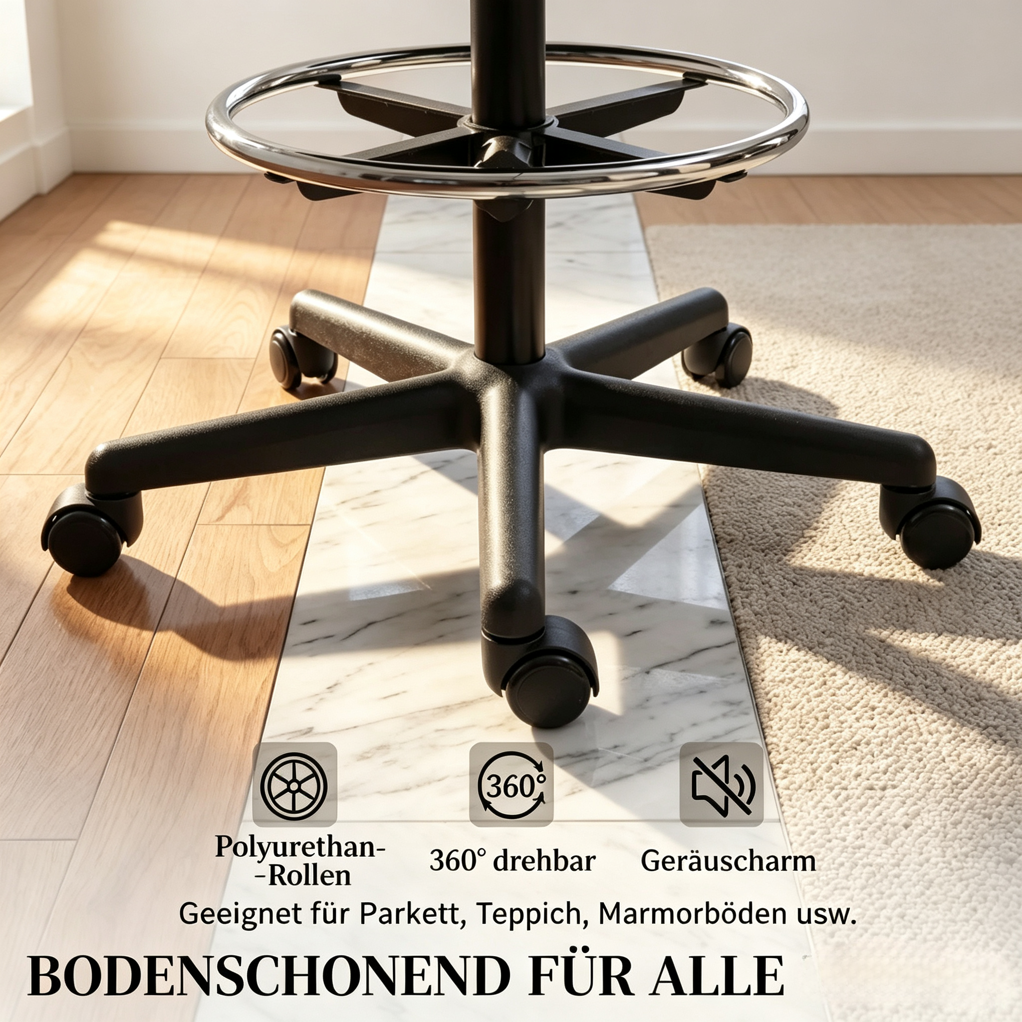 Détail du fauteuil de bureau