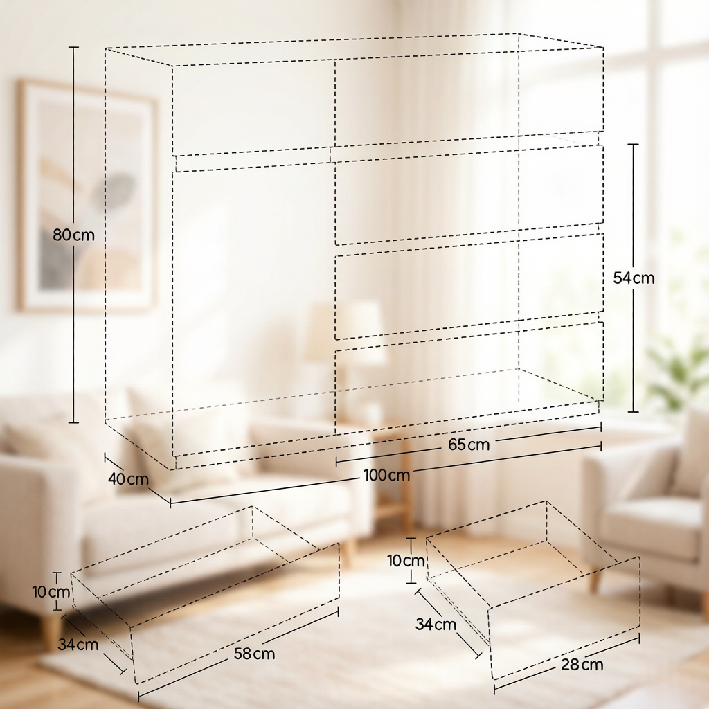 Dimensions du meuble d'entrée