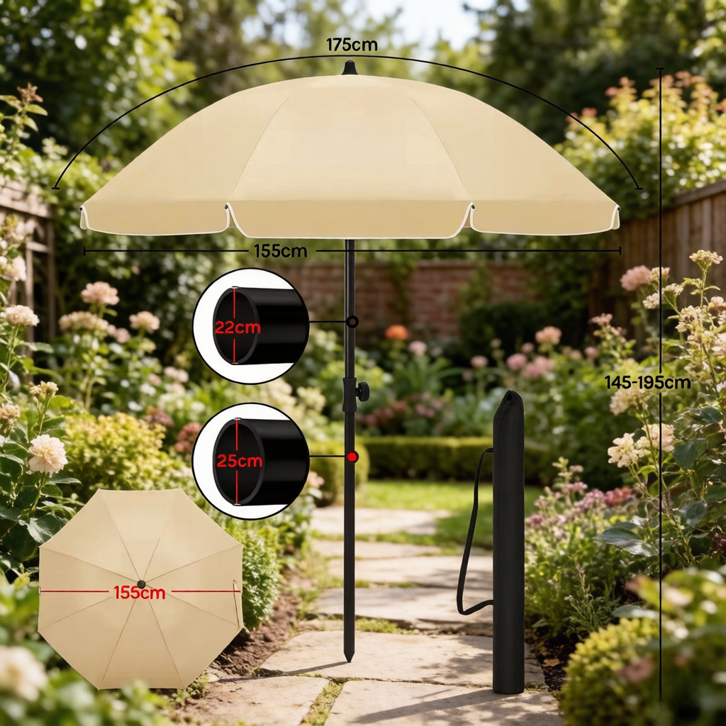 Dimensions du parasol