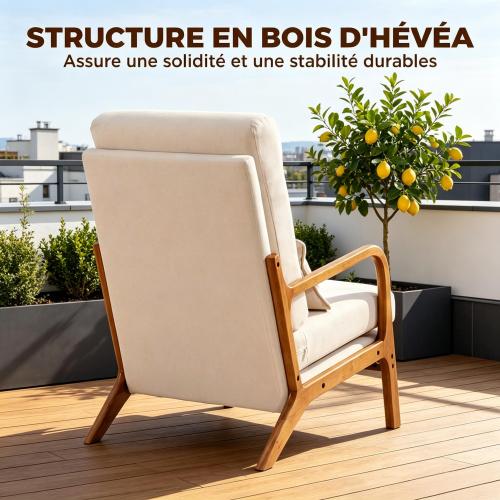 Dossier haut et coussin lombaire du fauteuil