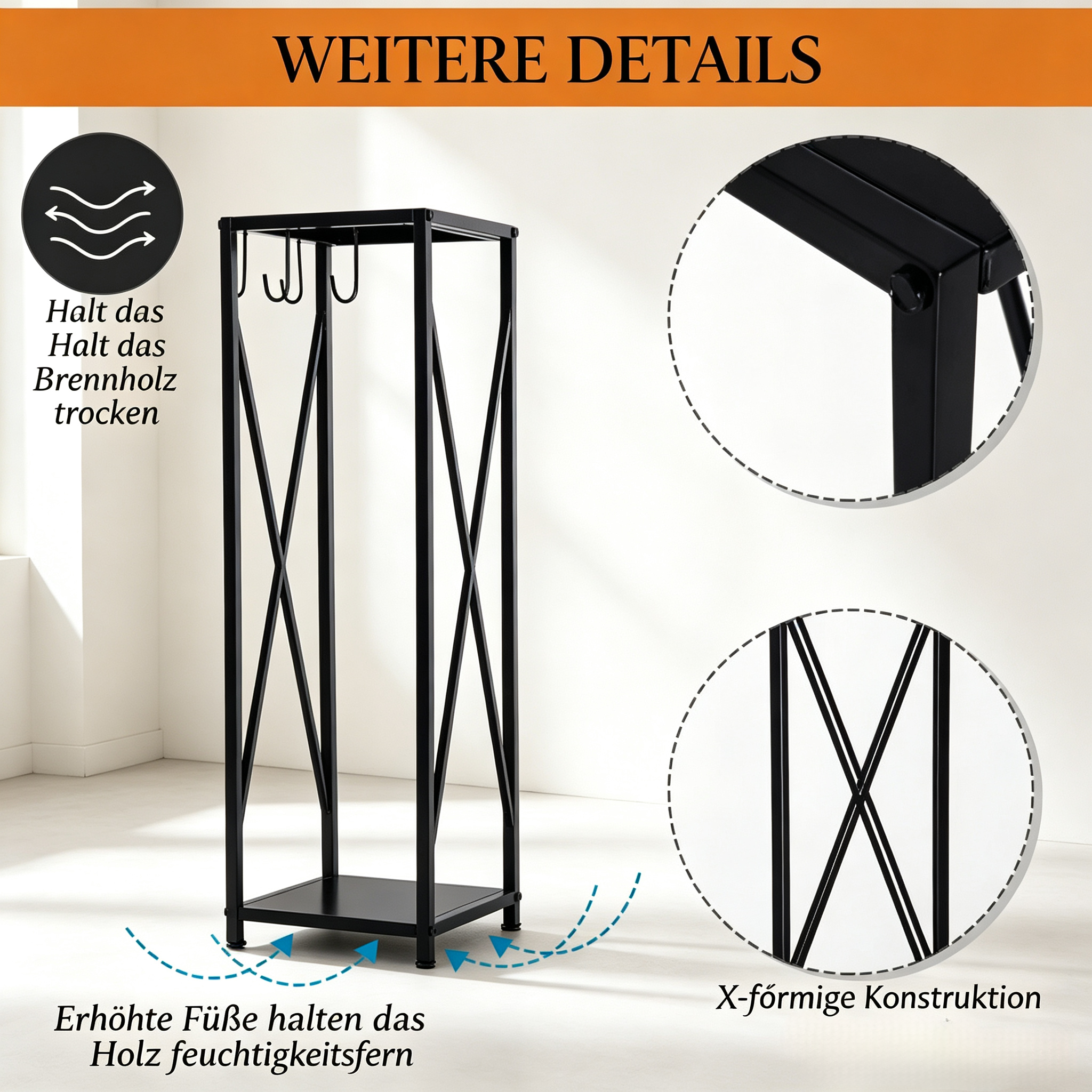 Détail du cheminée décorative