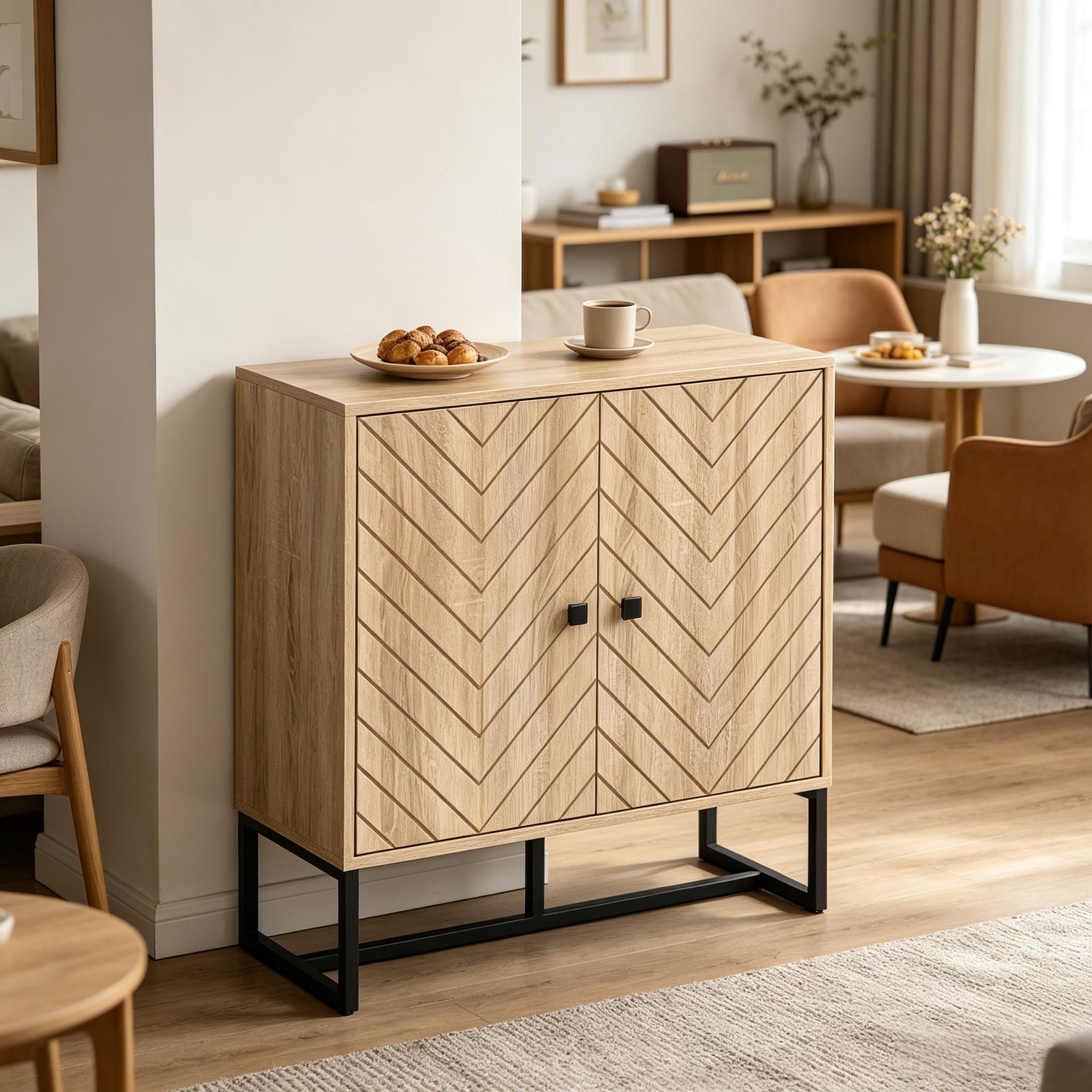 Détail du meuble de rangement